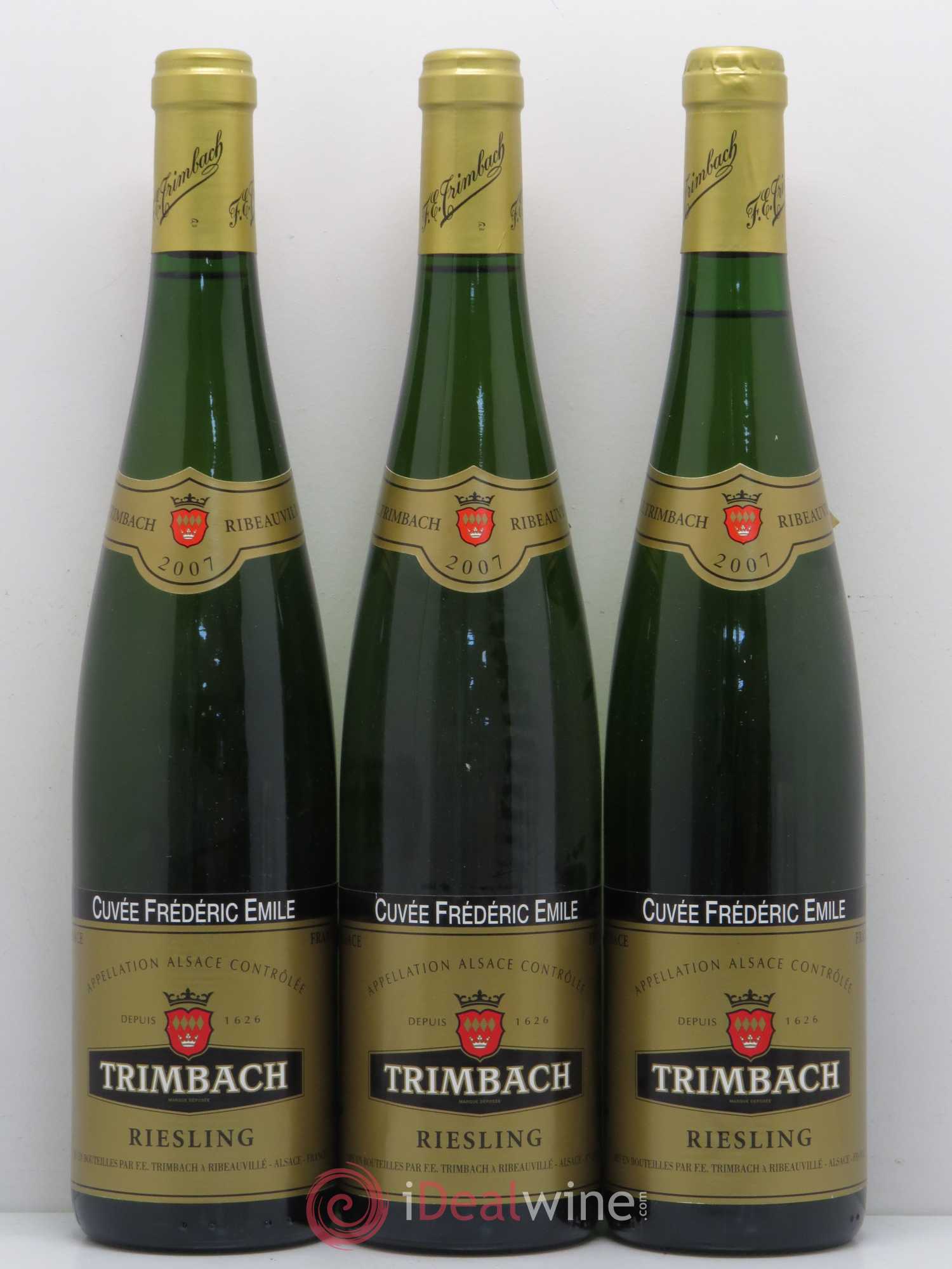 Alsace Riesling Cuvée Frédéric Emile Trimbach (Domaine) 2007 - Lot de 3 bouteilles - 0