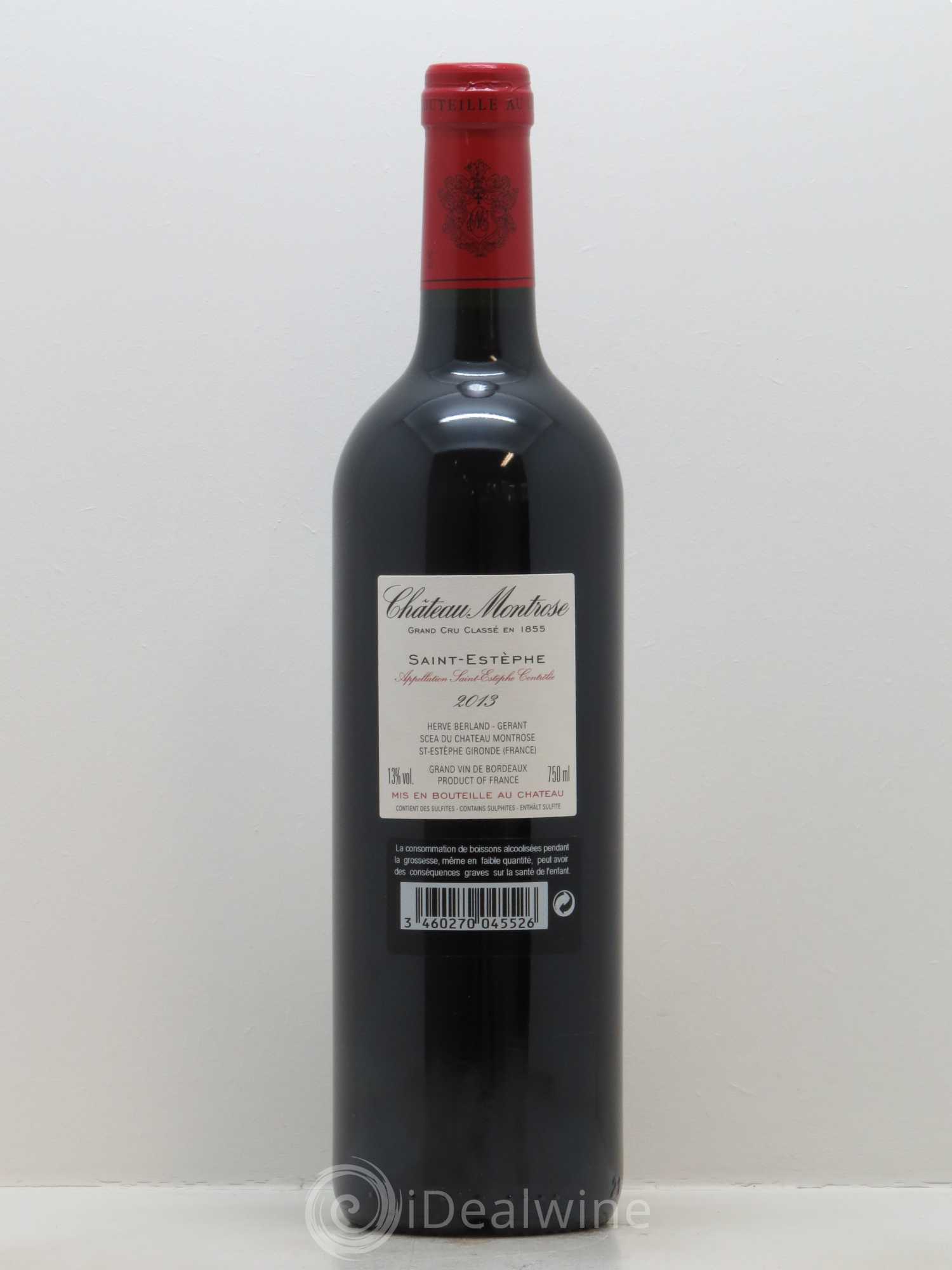 Château Montrose 2ème Grand Cru Classé 2013 - Lot de 1 bouteille - 1