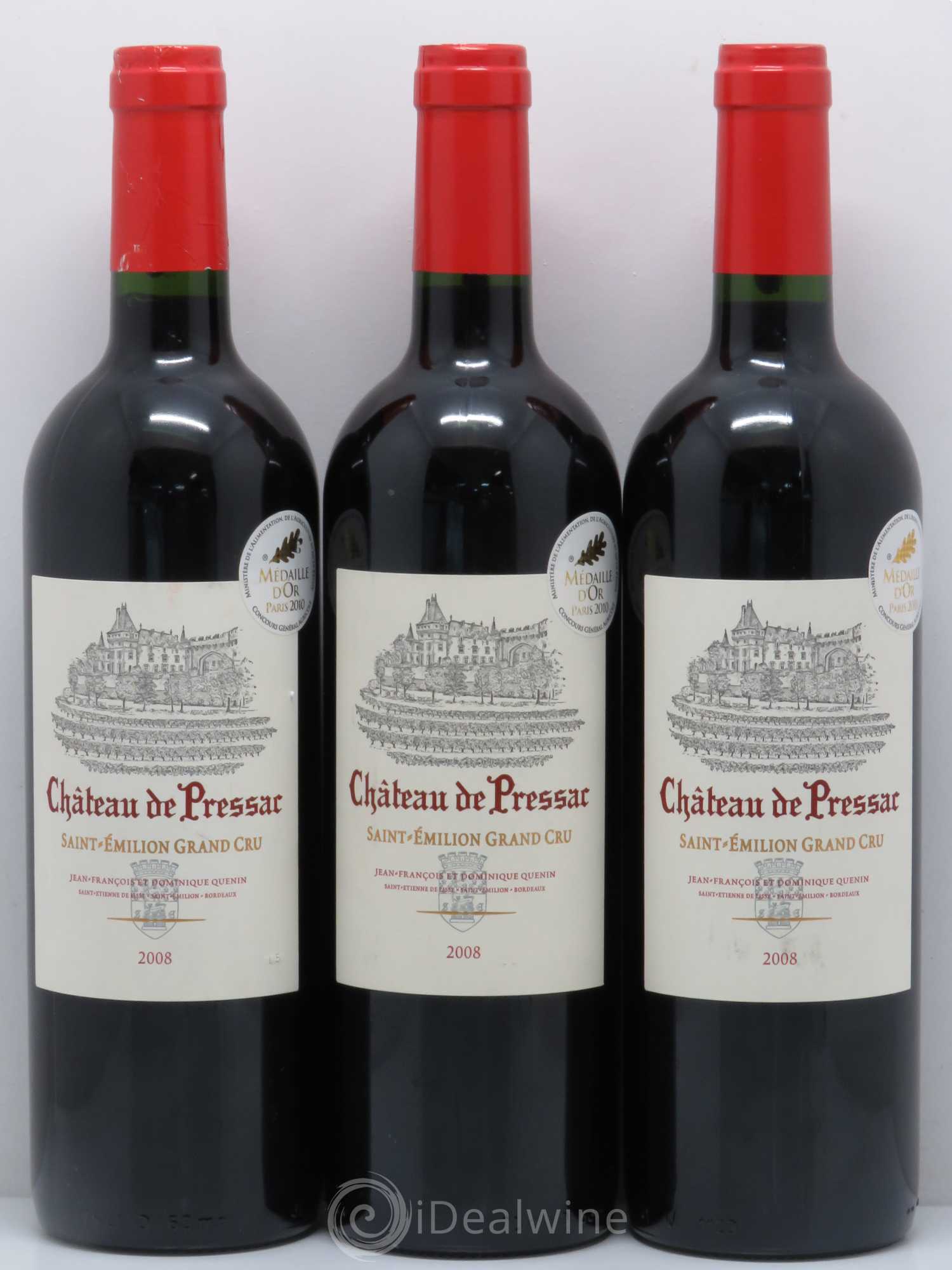 Château de Pressac Grand Cru Classé 2008 - Lot de 6 bouteilles - 1