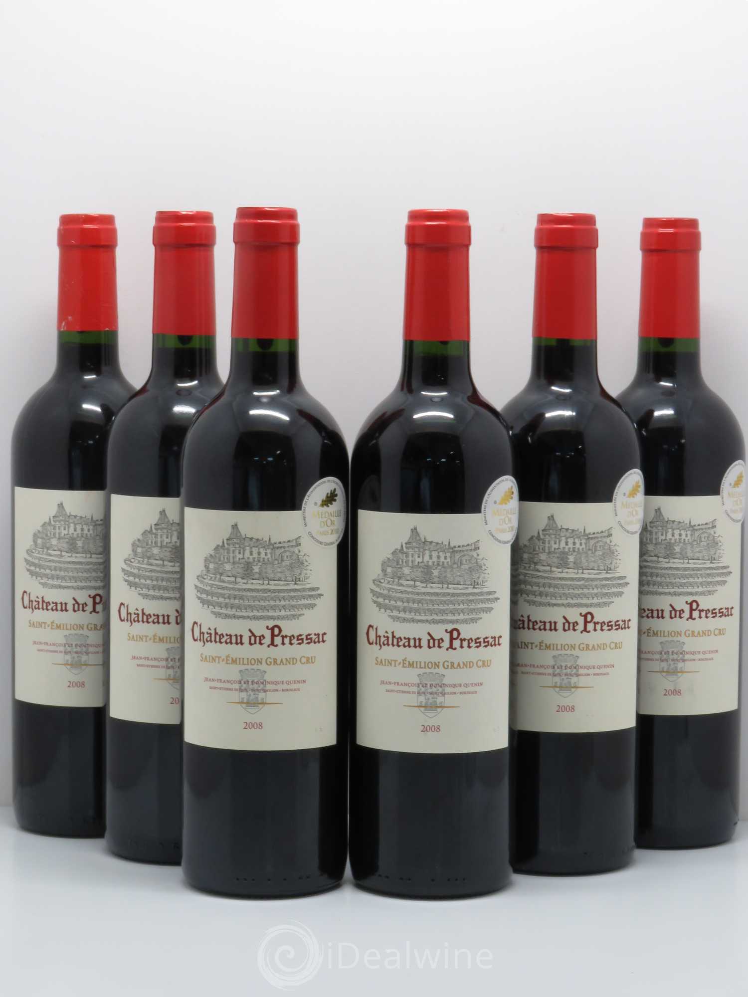 Château de Pressac Grand Cru Classé 2008 - Lot de 6 bouteilles - 0