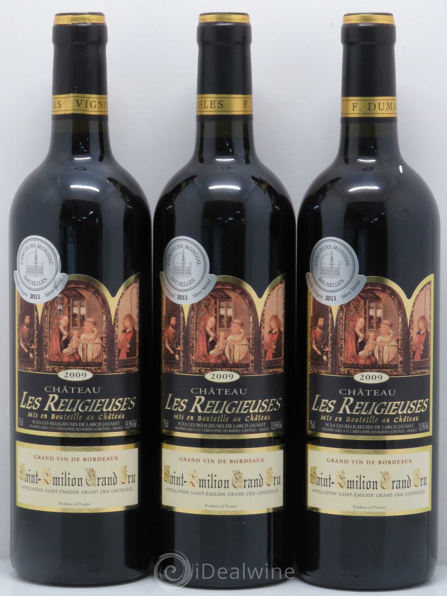 Saint-Émilion Château les Religieuses 2009 - Lot de 6 bouteilles - 1