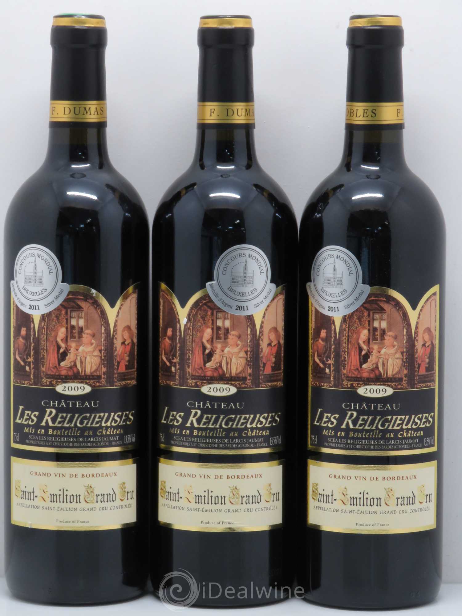 Saint-Émilion Château les Religieuses 2009 - Lot de 6 bouteilles - 2