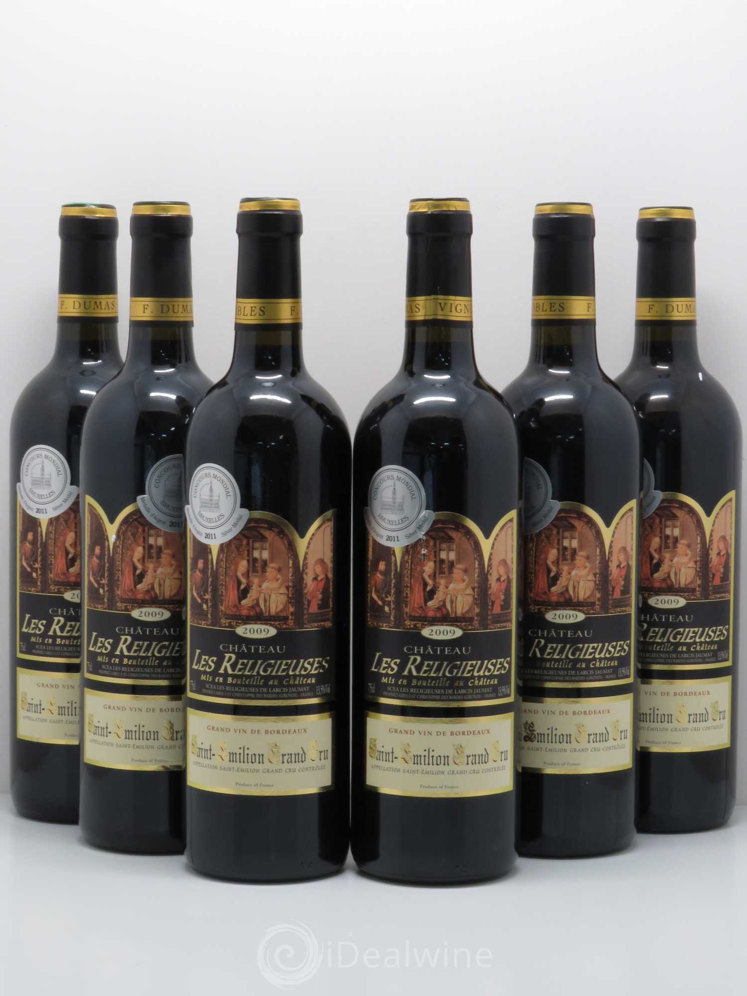 Saint-Émilion Château les Religieuses 2009 - Lot de 6 bouteilles - 0
