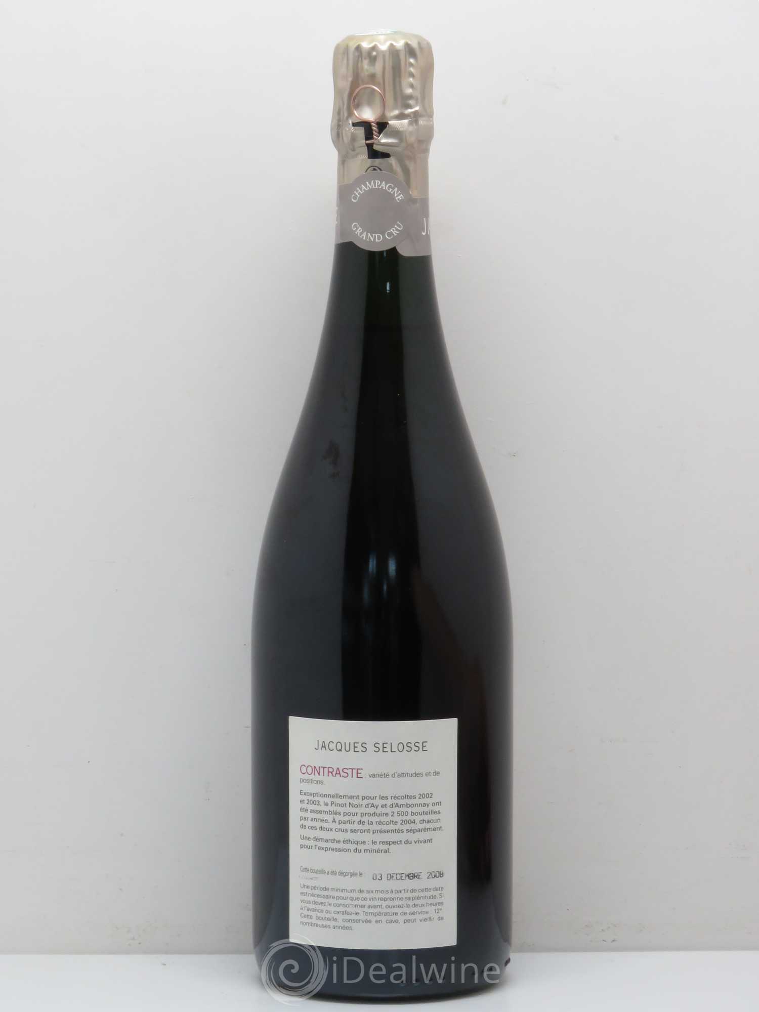 Champagne Contraste Jacques Selosse Blanc de Noirs - Posten von 1 Flasche - 1