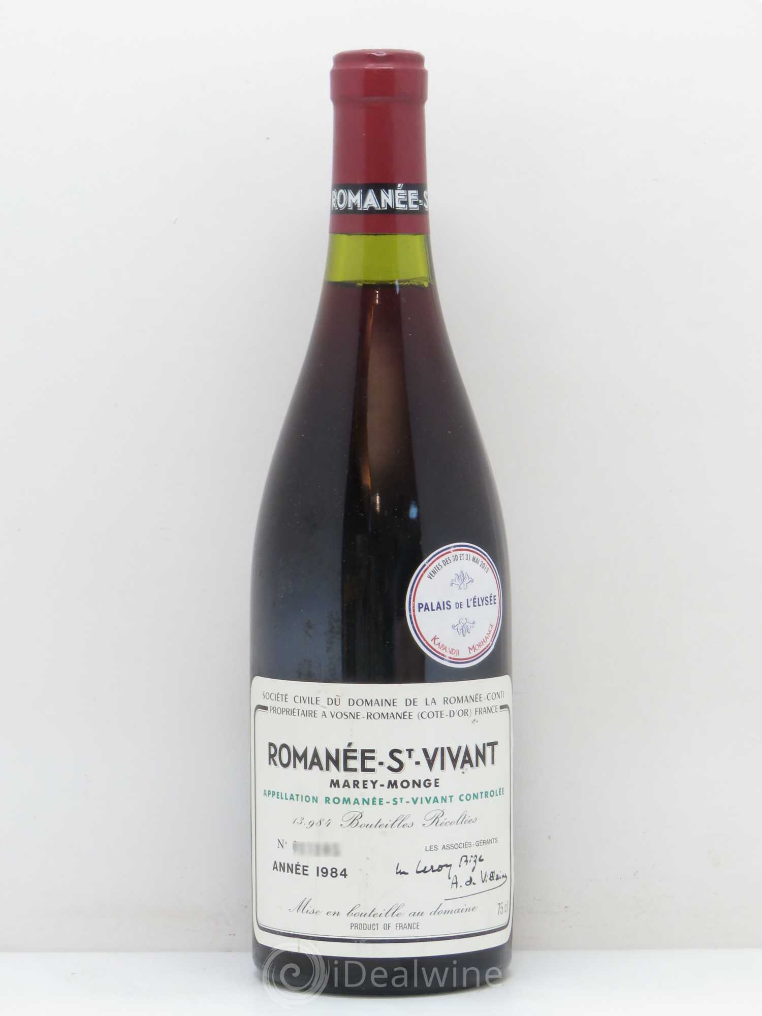 Romanée-Saint-Vivant Grand Cru Domaine de la Romanée-Conti 1984 - Lot de 1 bouteille - 0