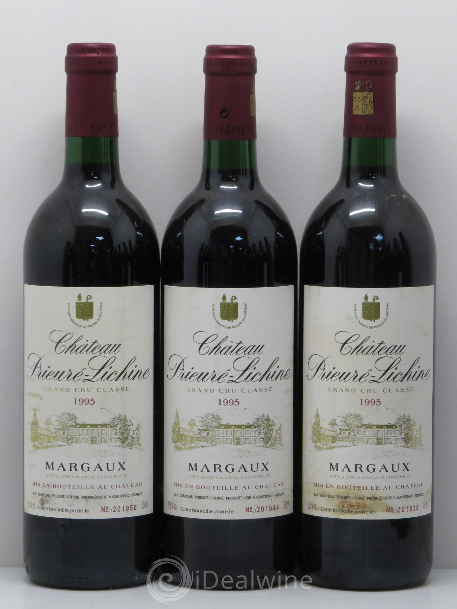 Château Prieuré Lichine 4ème Grand Cru Classé 1995 - Lot de 12 bouteilles - 1