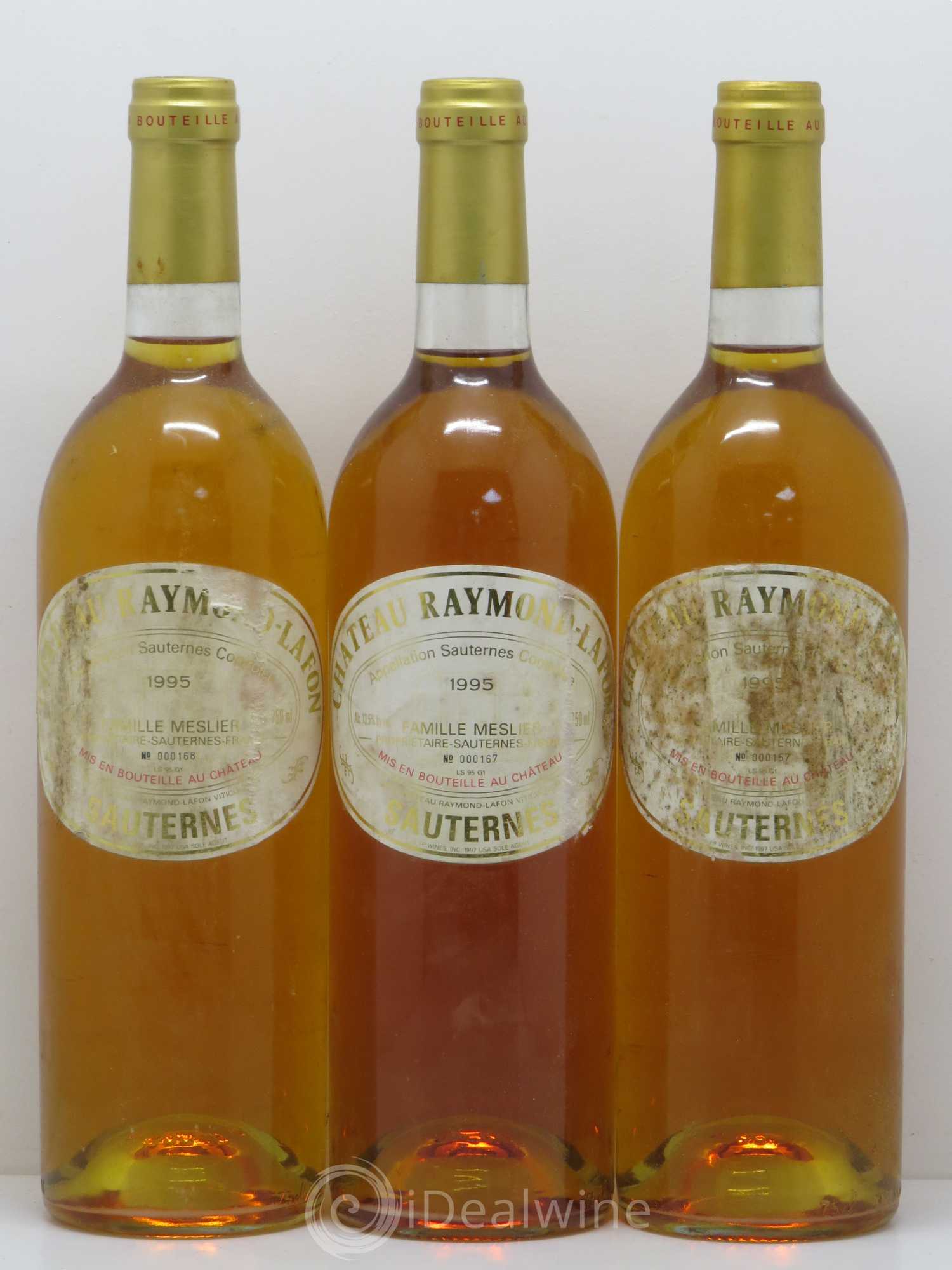 Château Raymond Lafon 1995 - Lotto di 3 bottiglie - 0