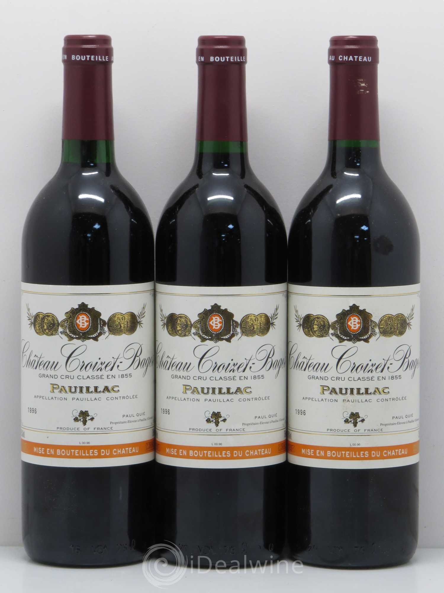 Château Croizet Bages 5ème Grand Cru Classé 1996 - Lot de 6 bouteilles - 2