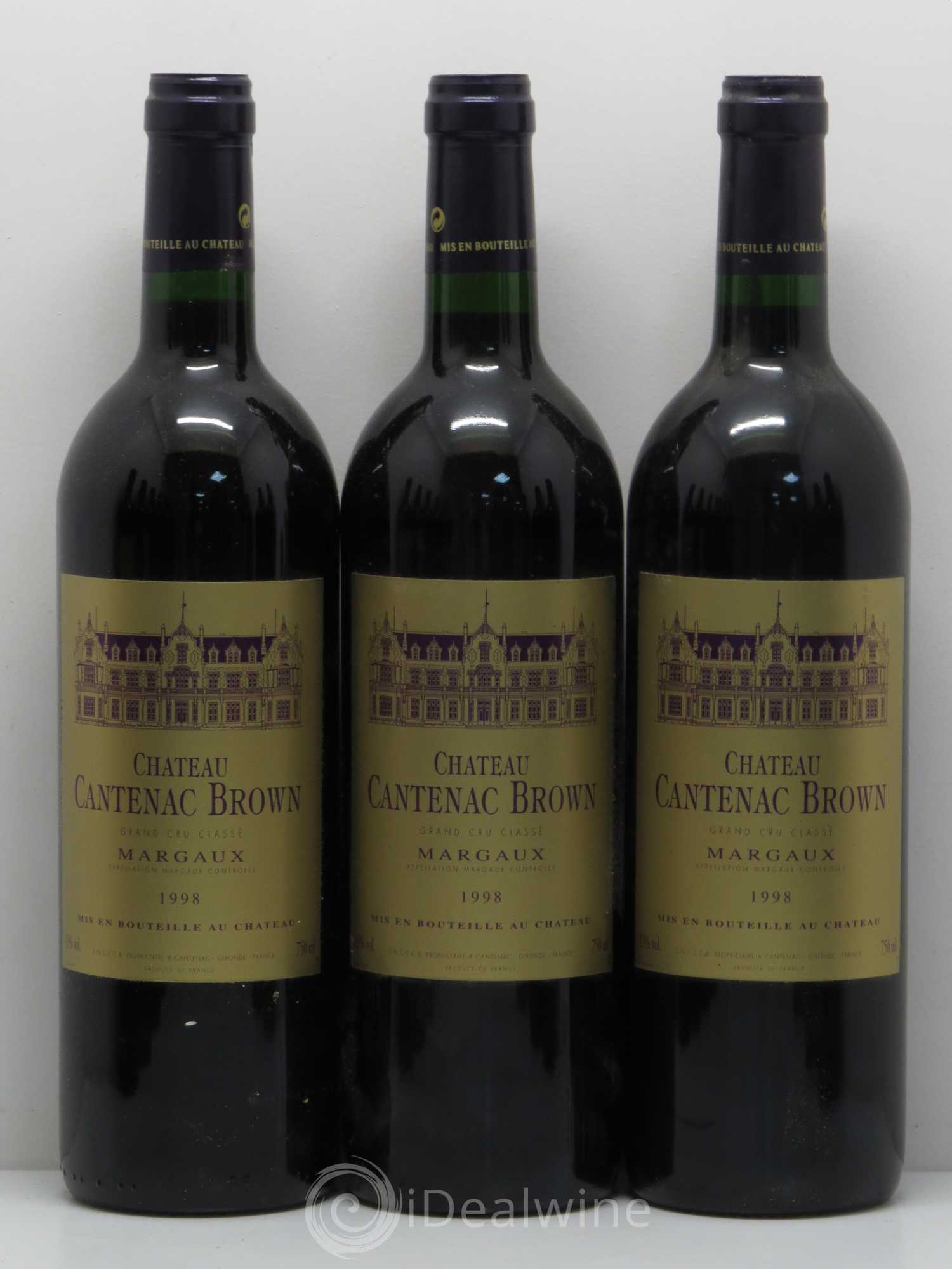 Château Cantenac Brown 3ème Grand Cru Classé 1998 - Lot de 12 bouteilles - 1