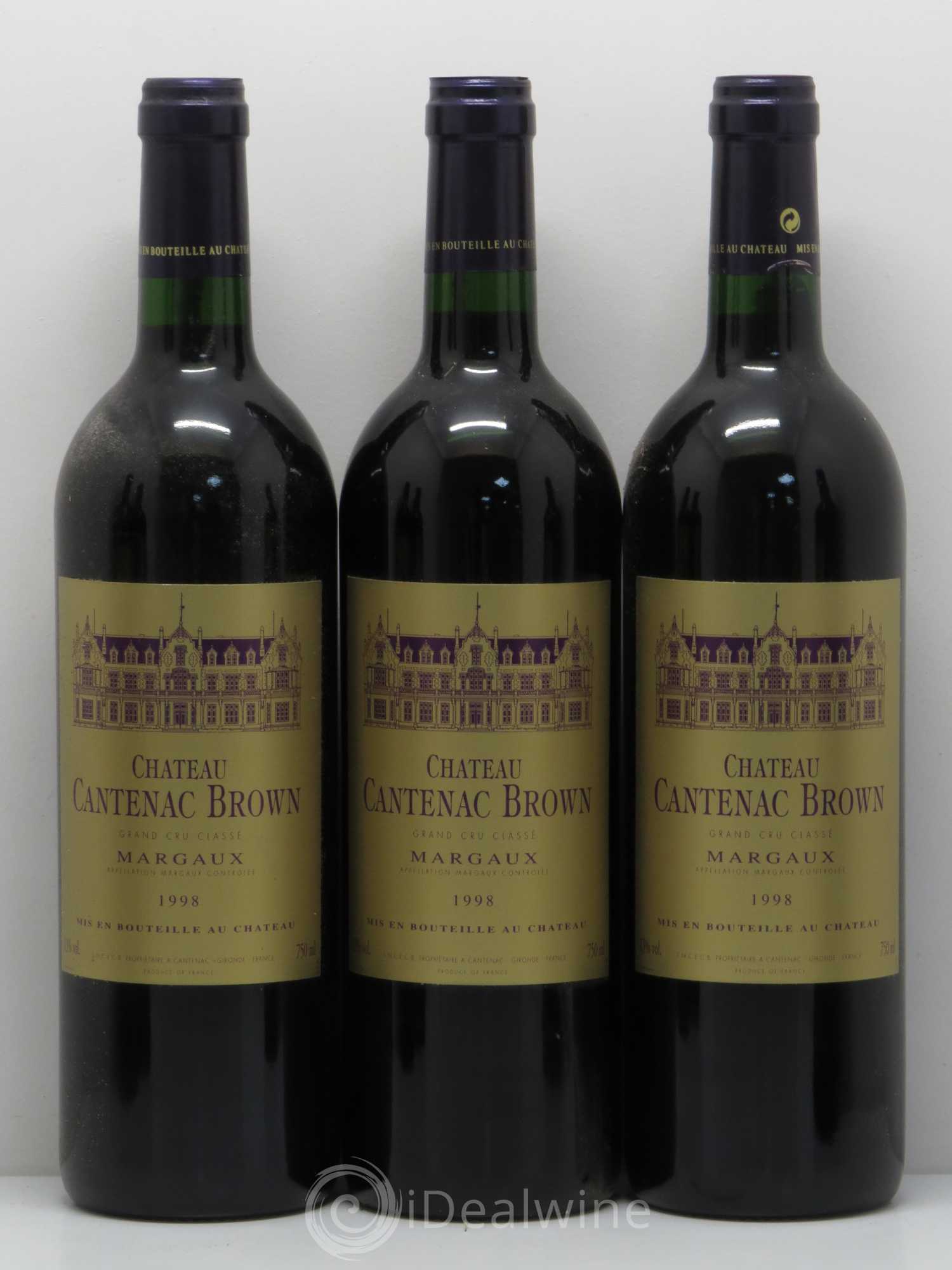 Château Cantenac Brown 3ème Grand Cru Classé 1998 - Lot de 12 bouteilles - 3