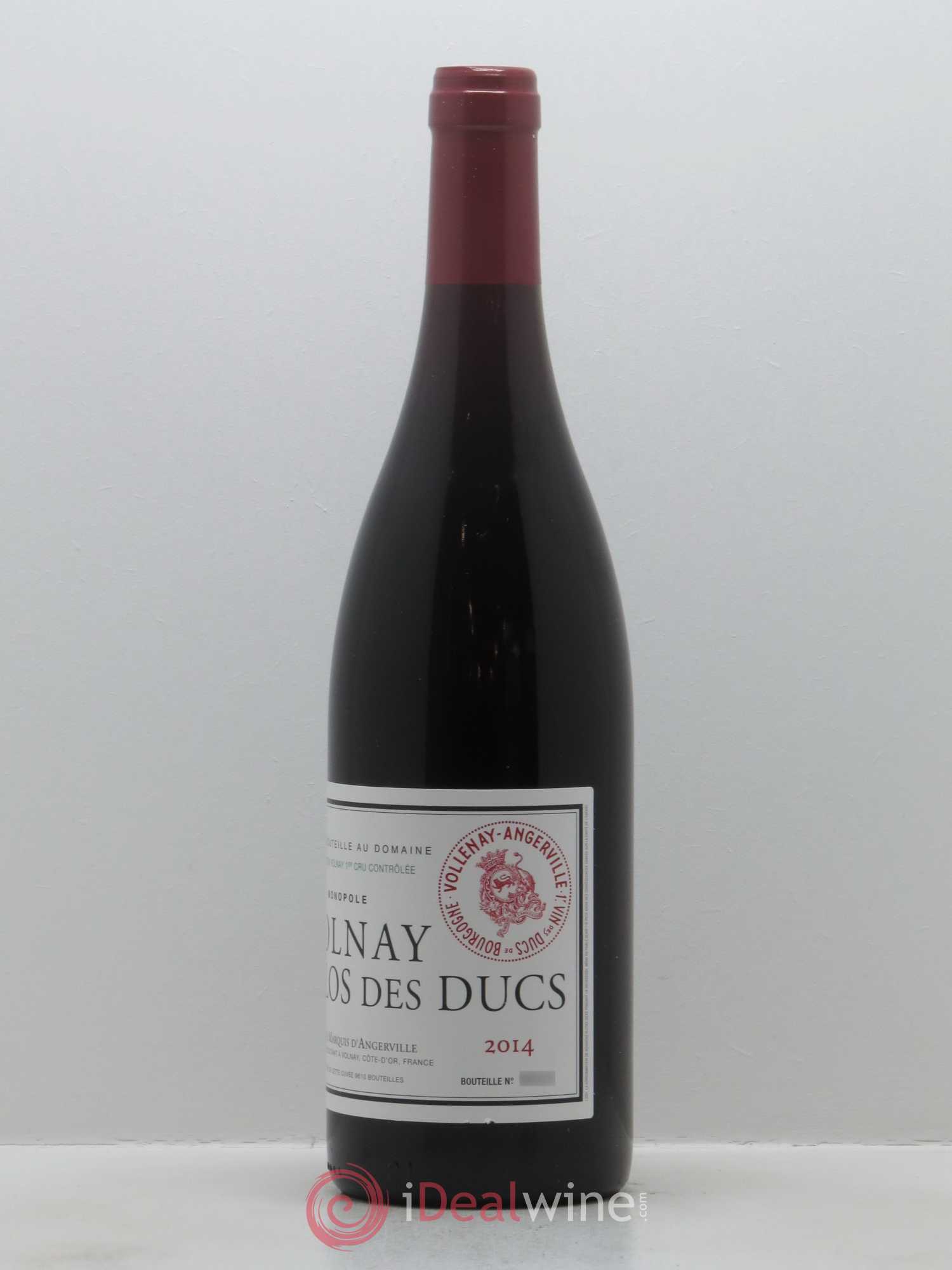Volnay 1er Cru Clos des Ducs Marquis d'Angerville (Domaine) 2014 - Lot de 1 bouteille - 1