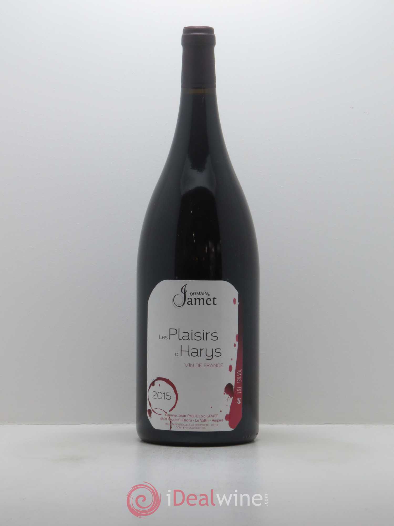 Vin de France Les Plaisirs d'Harys Jamet (Domaine) 2015 - Lot de 1 magnum - 0
