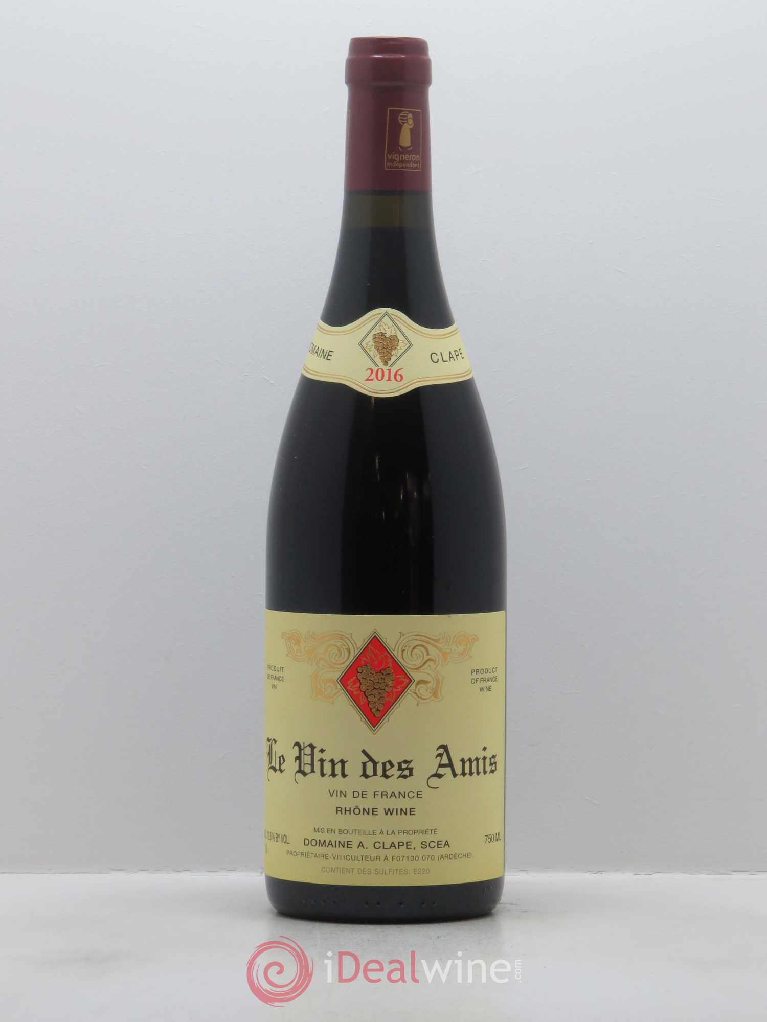 Vin de France Le Vin des Amis Auguste Clape 2016 - Lot de 1 bouteille - 0