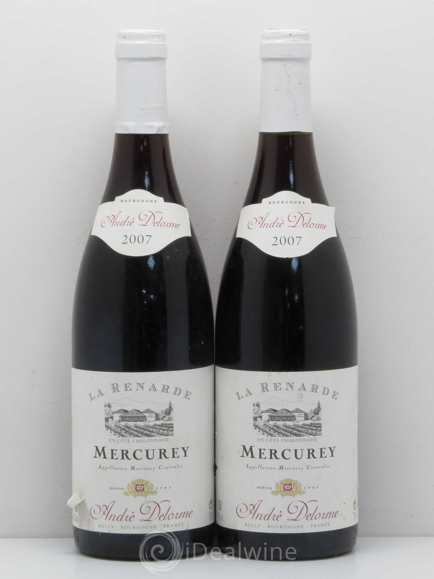 Mercurey 1er Cru La Renarde Delorme 2007 - Lot de 2 bouteilles - 0