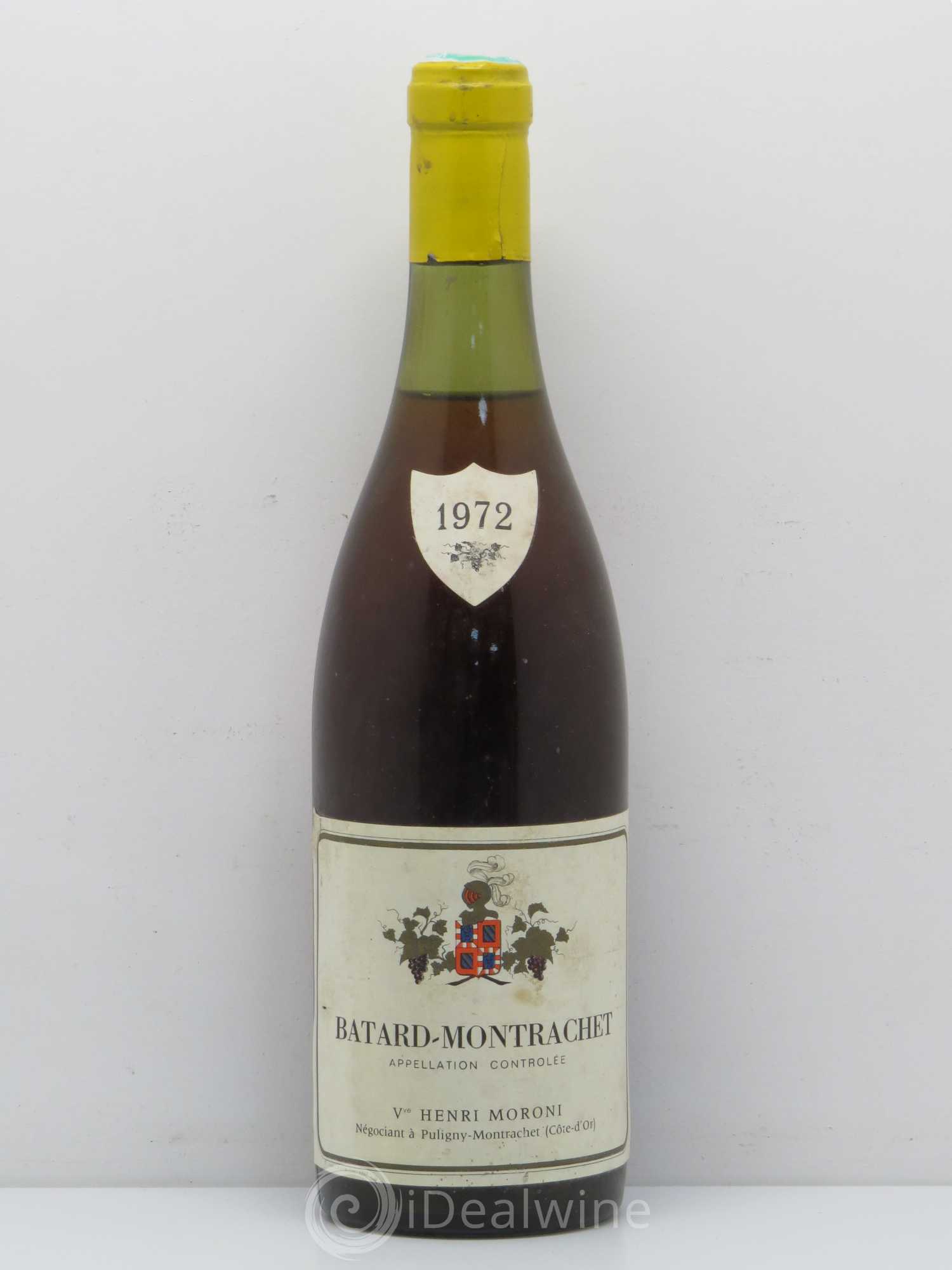 Bâtard-Montrachet Grand Cru H.Moroni 1972 - Lot de 1 bouteille - 0