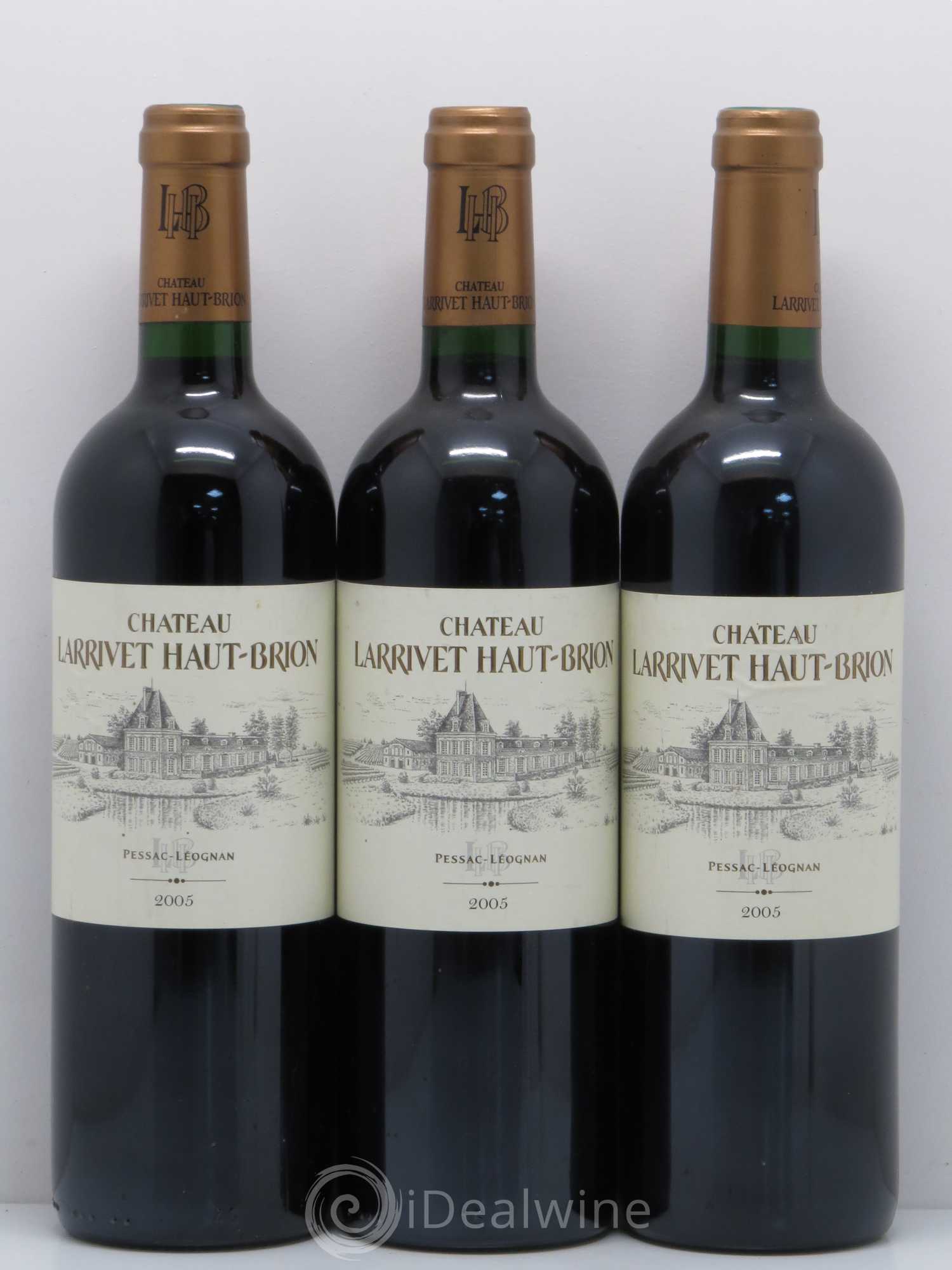 Château Larrivet Haut-Brion 2005 - Lot de 3 bouteilles - 0