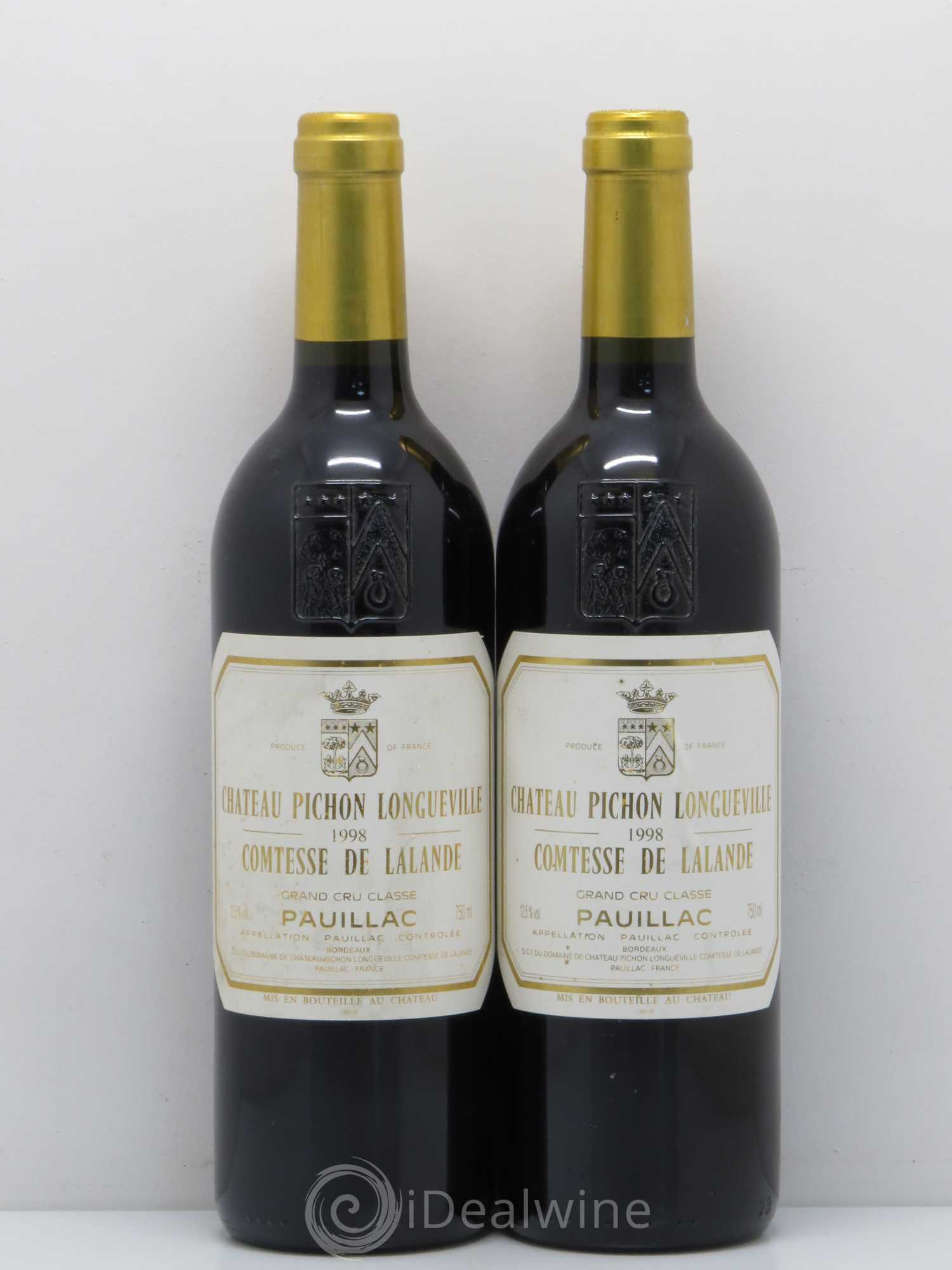 Château Pichon Longueville Comtesse de Lalande 2ème Grand Cru Classé 1998 - Lot de 2 bouteilles - 0