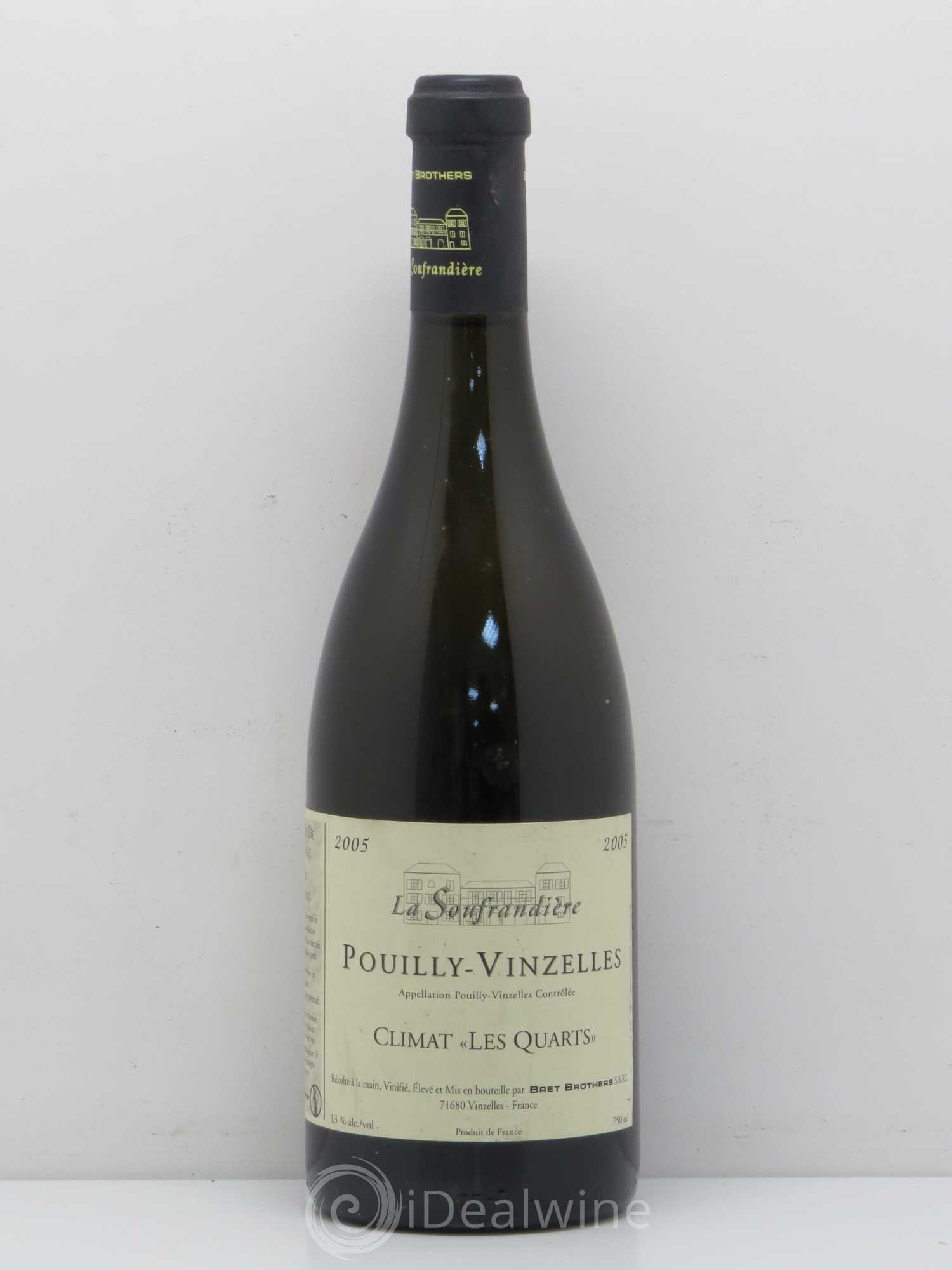 Pouilly-Vinzelles Les Quarts La Soufrandière - Bret Brothers 2005 - Lot de 1 bouteille - 0