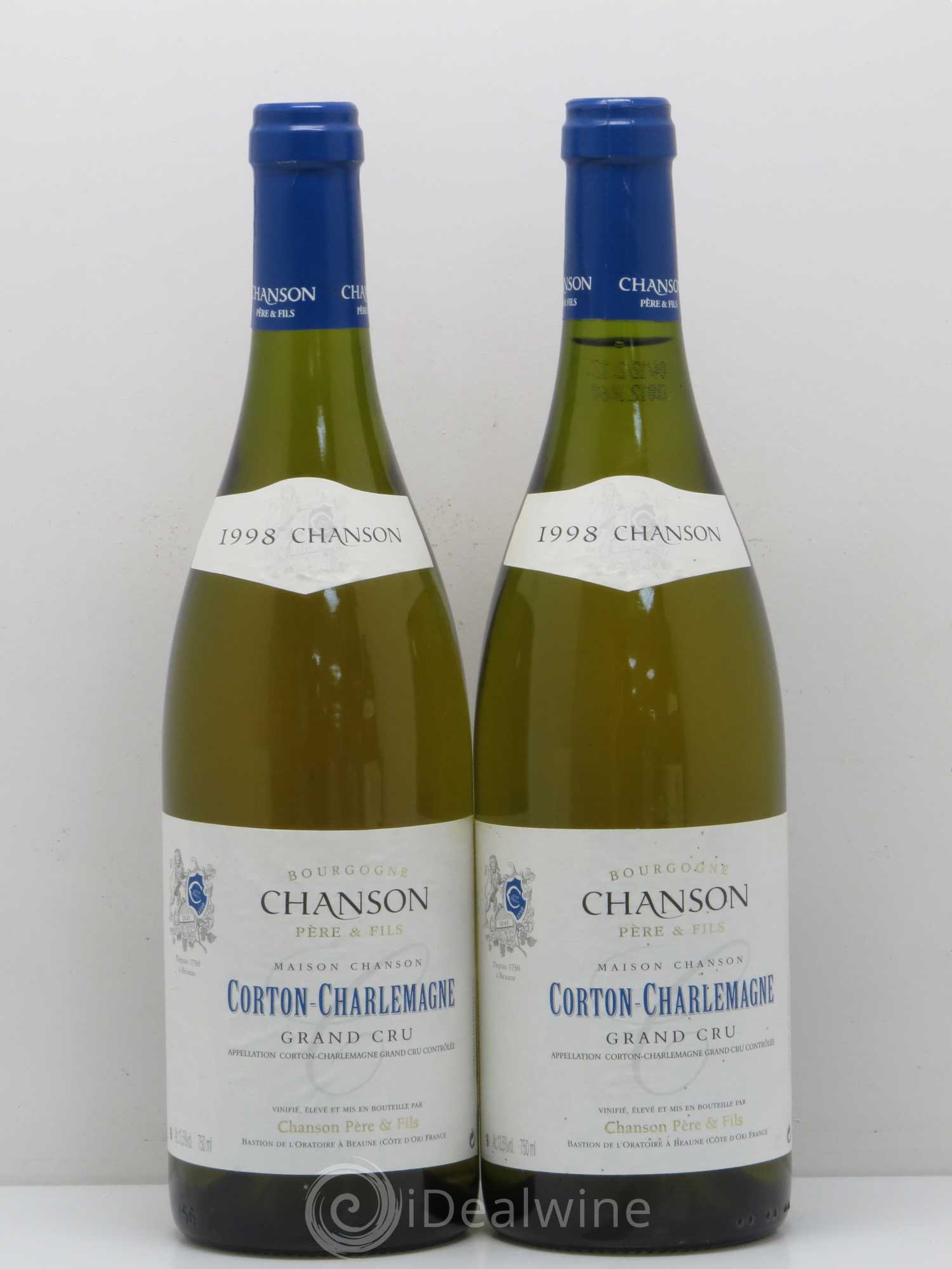 Corton-Charlemagne Grand Cru Chanson 1998 - Lot de 2 bouteilles - 0