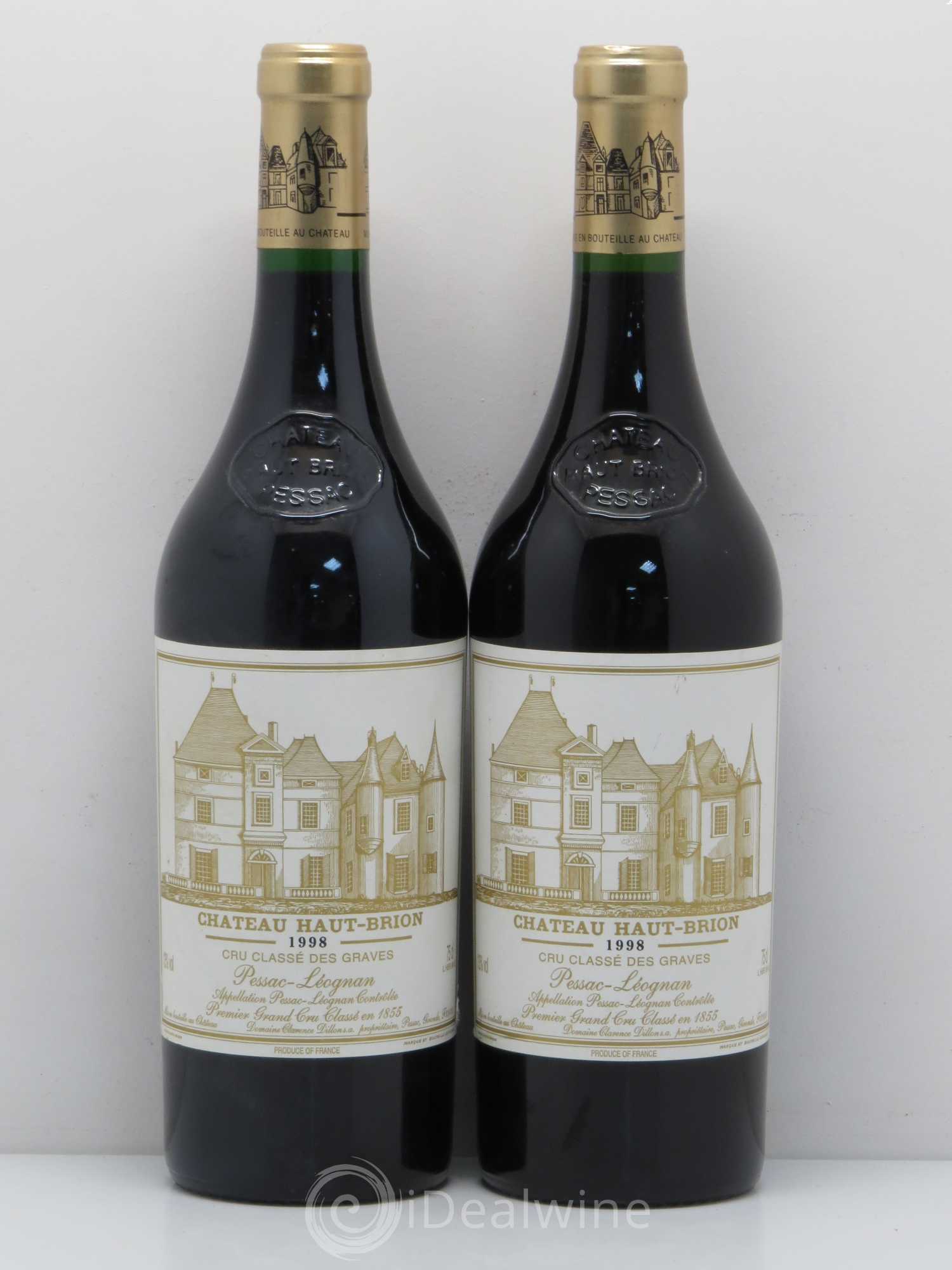 Château Haut Brion 1er Grand Cru Classé 1998 - Lot de 2 bouteilles - 0