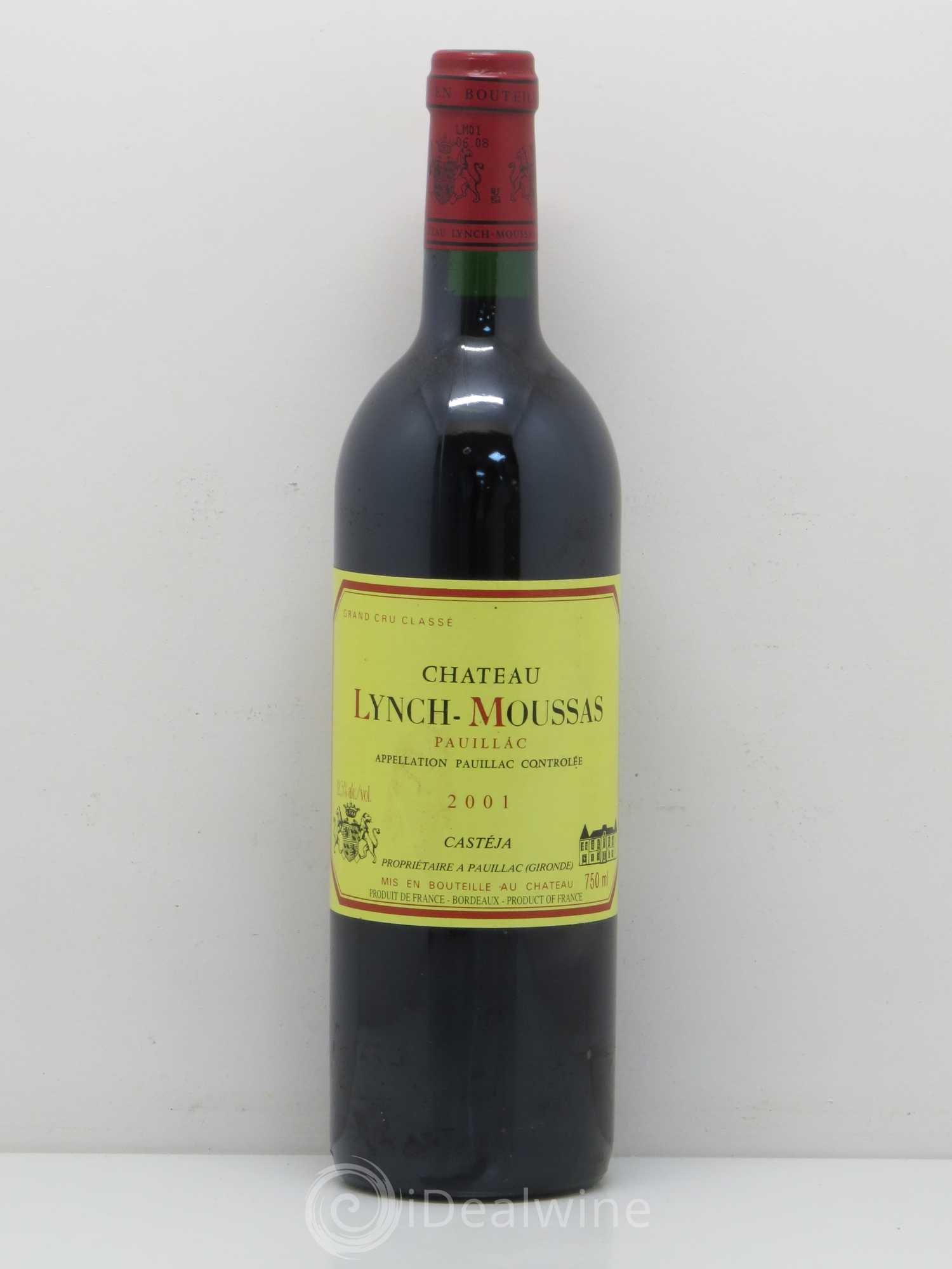 Château Lynch Moussas 5ème Grand Cru Classé 2001 - Lot de 1 bouteille - 0
