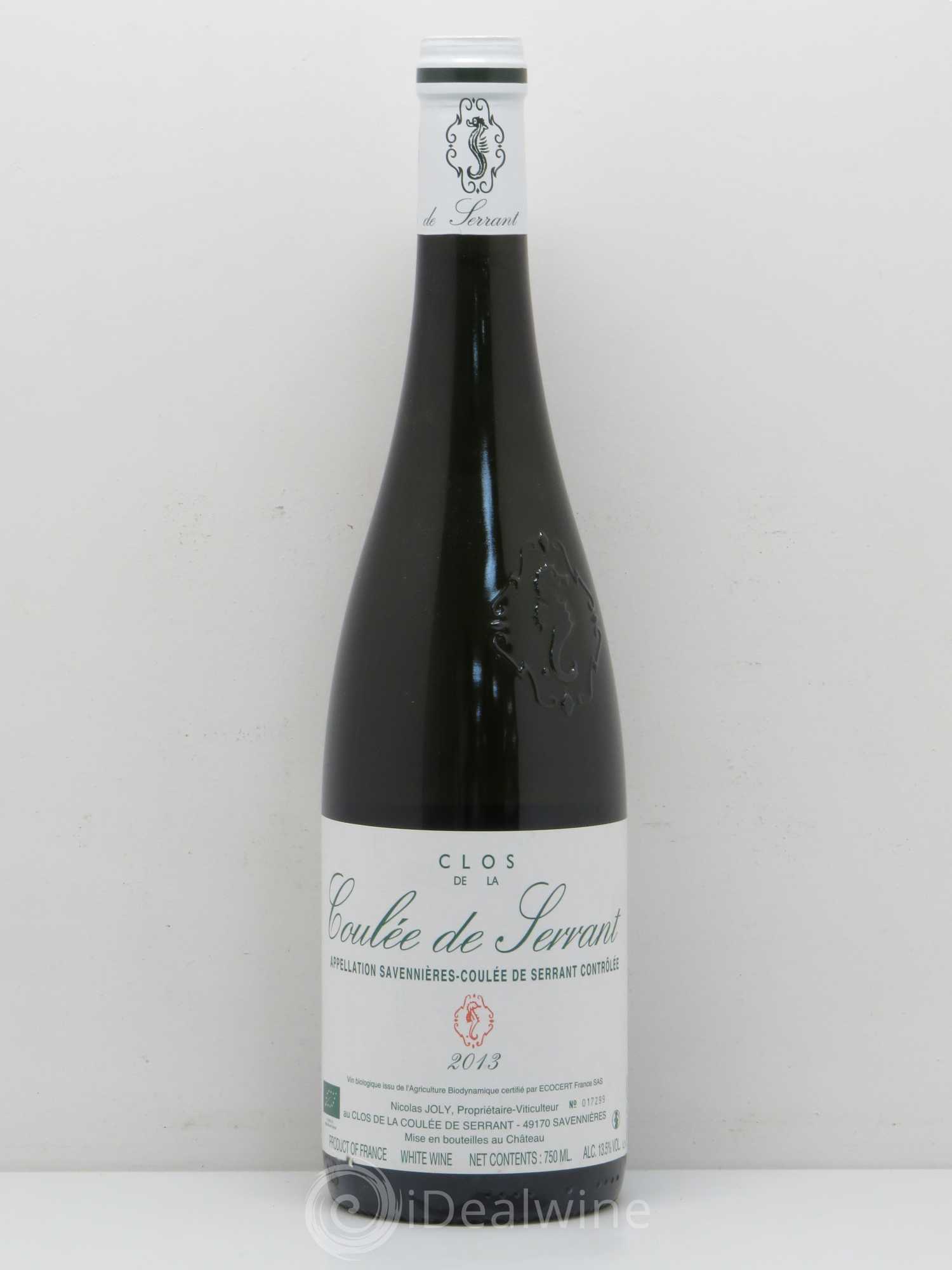 Savennières Clos de la Coulée de Serrant Vignobles de la Coulée de Serrant - Nicolas Joly 2013 - Lot de 1 bouteille - 0