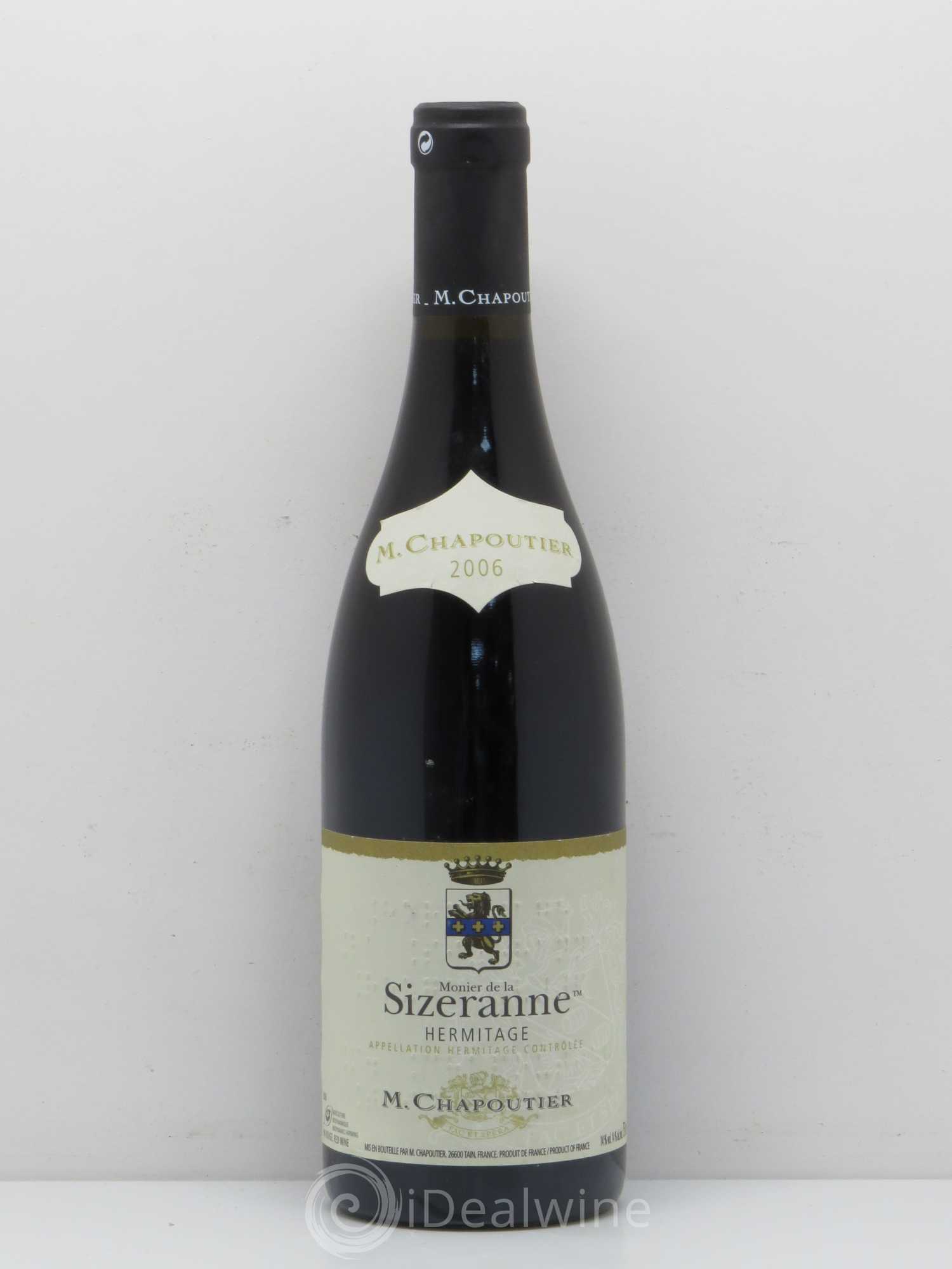 Hermitage Monier de La Sizeranne Chapoutier 2006 - Lot de 1 bouteille - 0