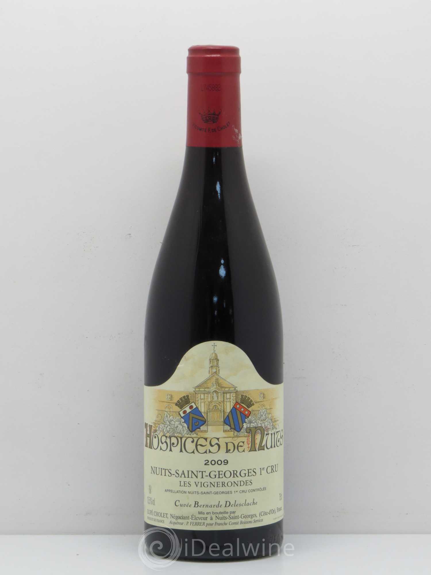 Nuits-Saint-Georges 1er Cru Les Vignes Rondes Lupe Cholet cuvée Bernarde Delesclache Hospices de nuits 2009 - Posten von 1 Flasche - 0