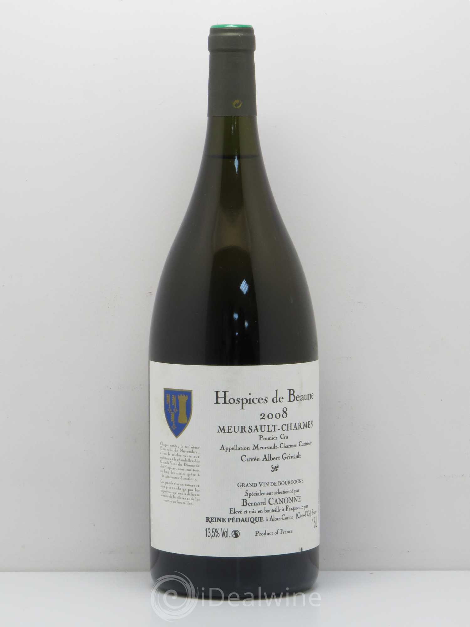 Meursault 1er Cru Les Charmes Cuvee A.Grivot Hospices De Beaune 2008 - Posten von 1 Magnum - 0