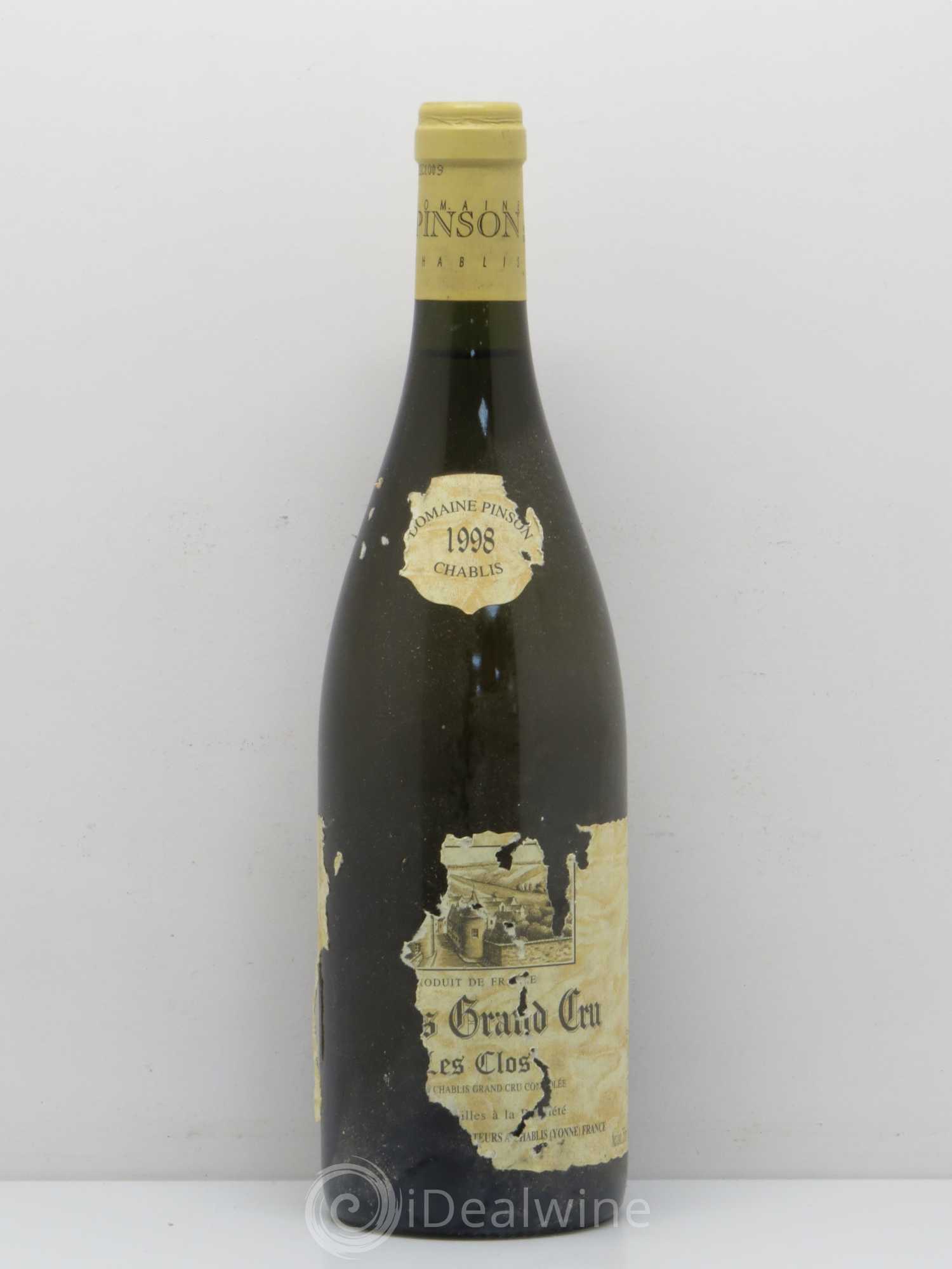 Chablis Grand Cru Les Clos Pinson 1998 - Posten von 1 Flasche - 0