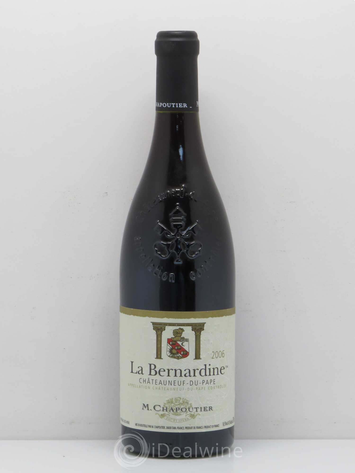 Châteauneuf-du-Pape La Bernardine Chapoutier 2006 - Lot de 1 bouteille - 0