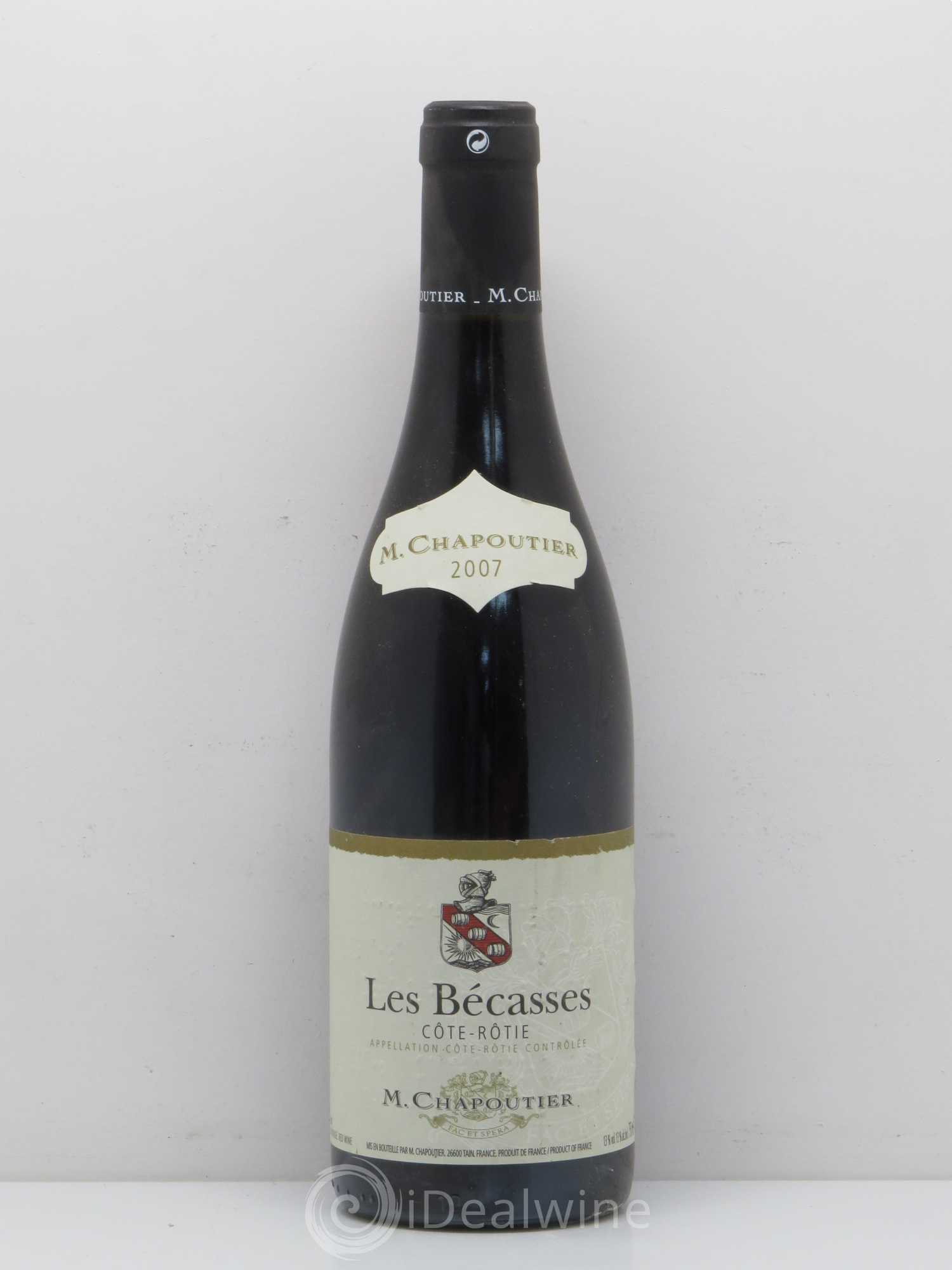 Côte-Rôtie Les Bécasses Chapoutier 2007 - Lot de 1 bouteille - 0