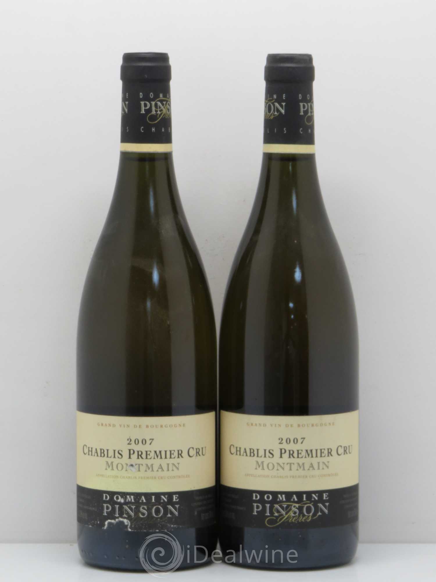Chablis 1er Cru Montmain Pinson 2007 - Posten von 2 Flaschen - 0