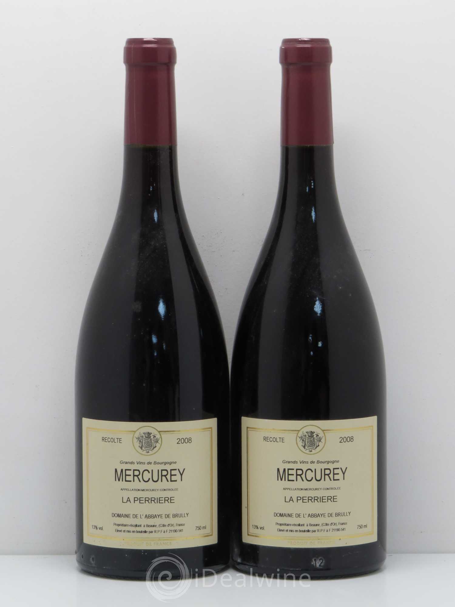 Mercurey La Perriere Abbaye De Brully 2008 - Posten von 2 Flaschen - 0