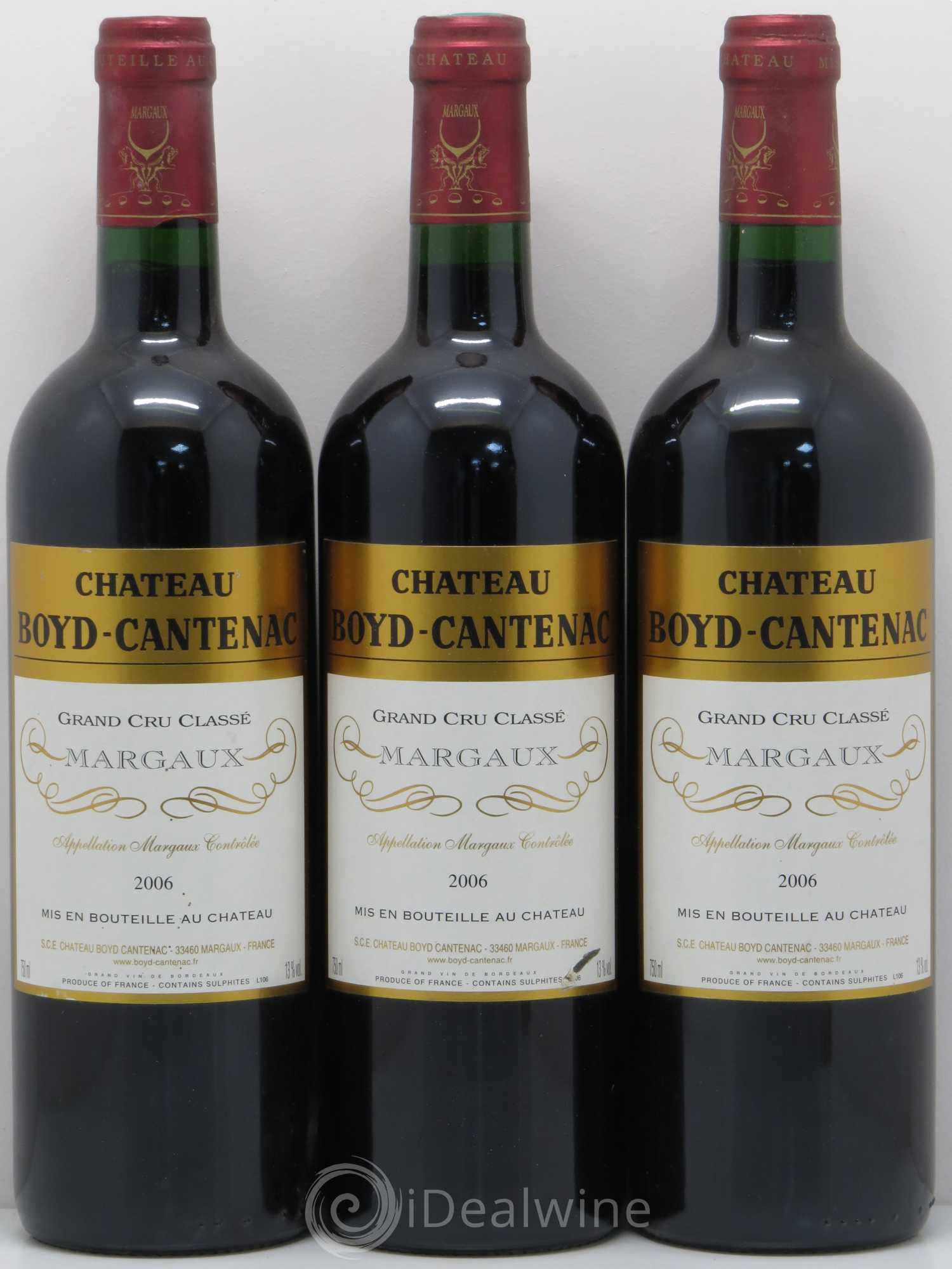 Château Boyd Cantenac 3ème Grand Cru Classé 2006 - Lot de 3 bouteilles - 0