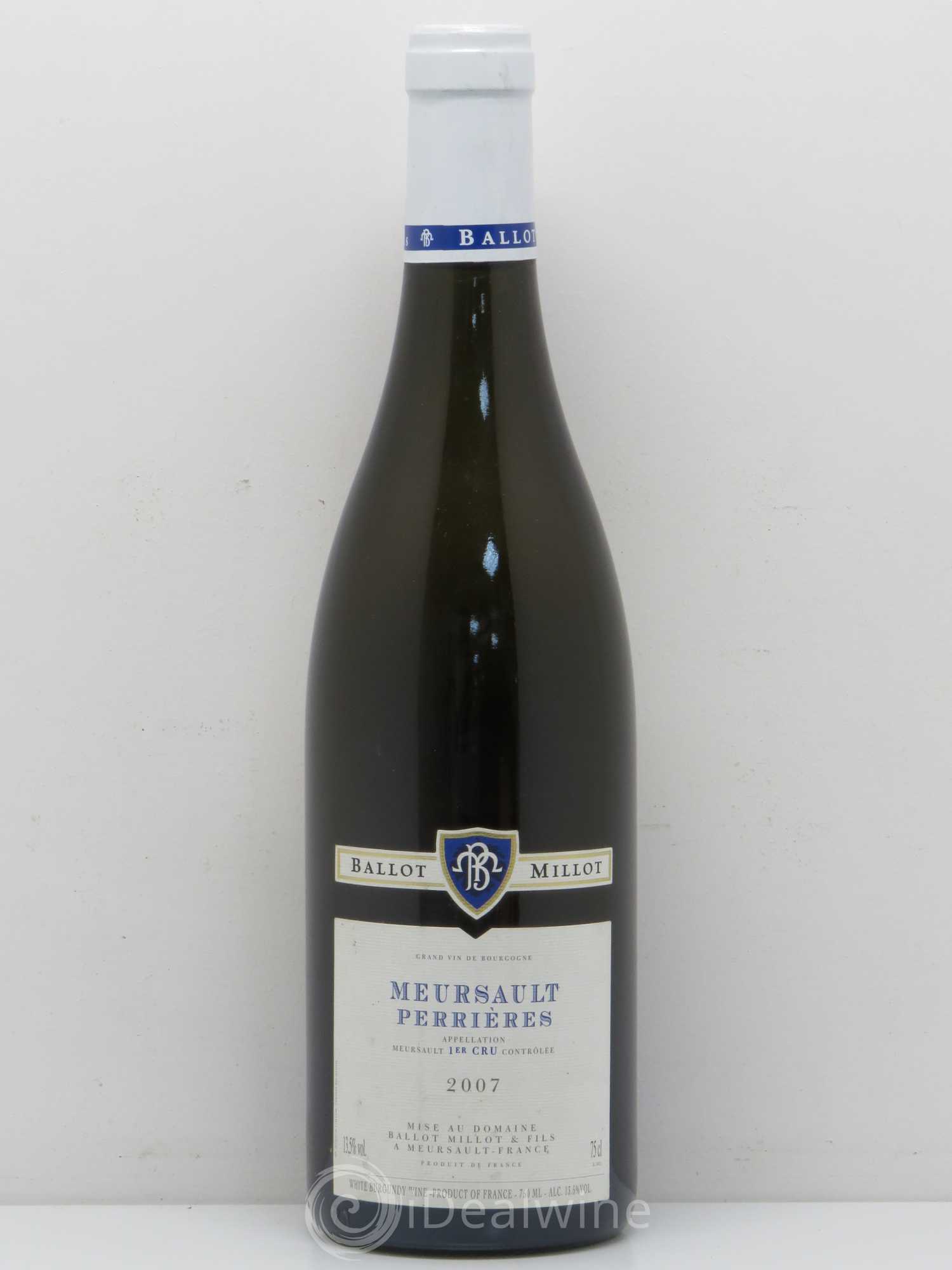 Meursault 1er Cru Perrières Ballot Minot 2007 - Posten von 1 Flasche - 0