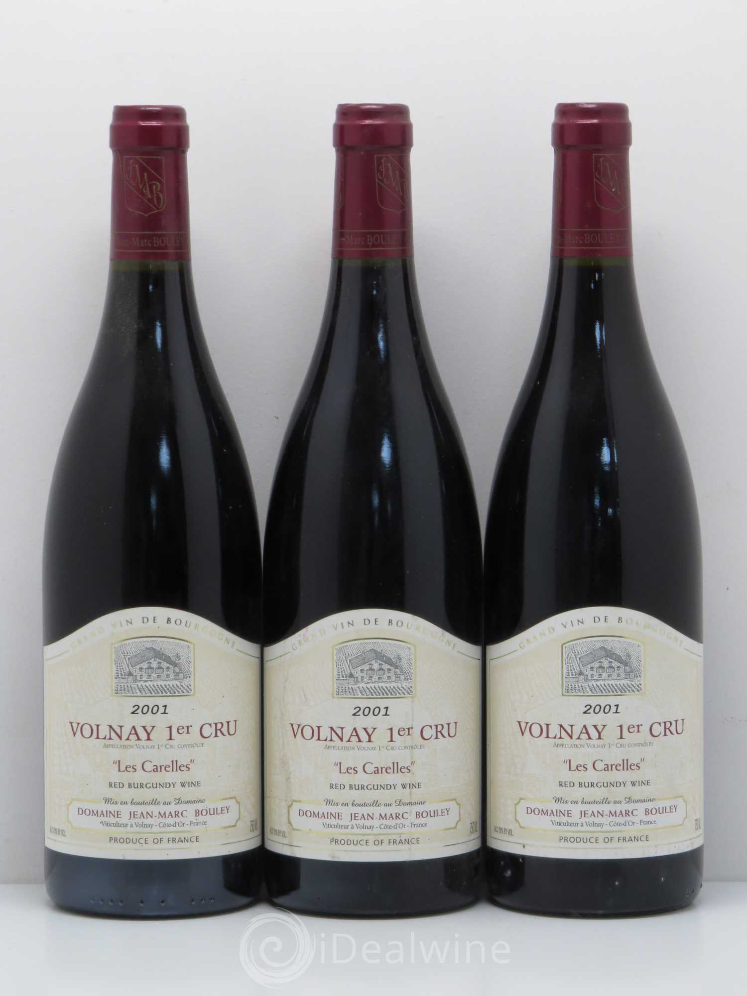 Volnay 1er Cru Les Carelles Jm Bouley 2001 - Posten von 3 Flaschen - 0
