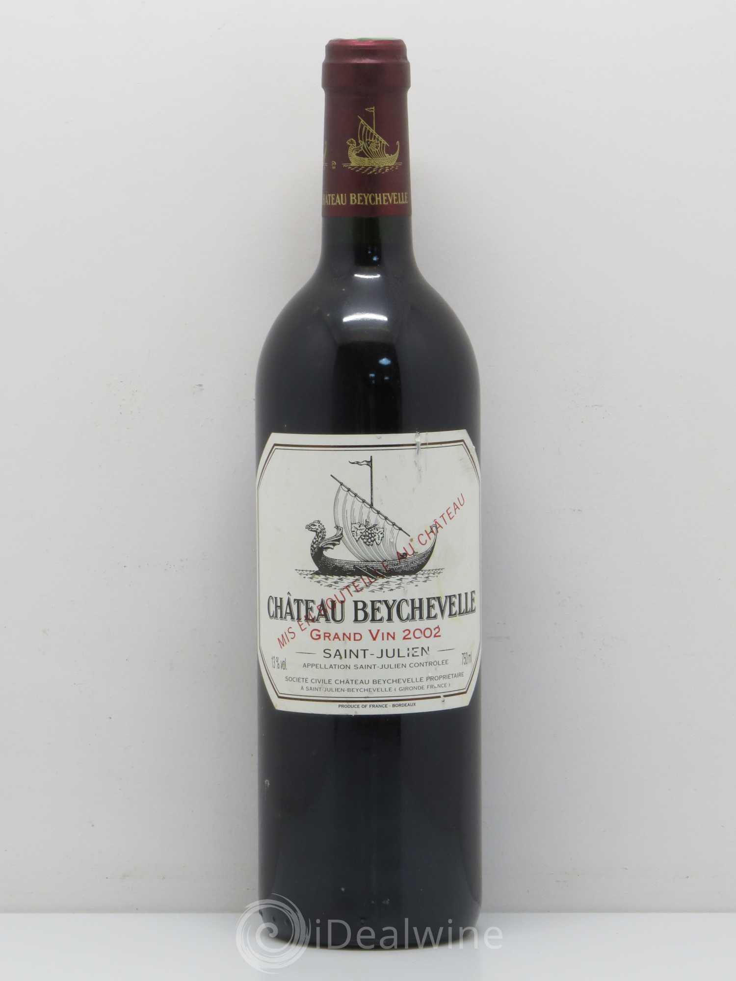 Château Beychevelle 4ème Grand Cru Classé 2002 - Lot de 1 bouteille - 0