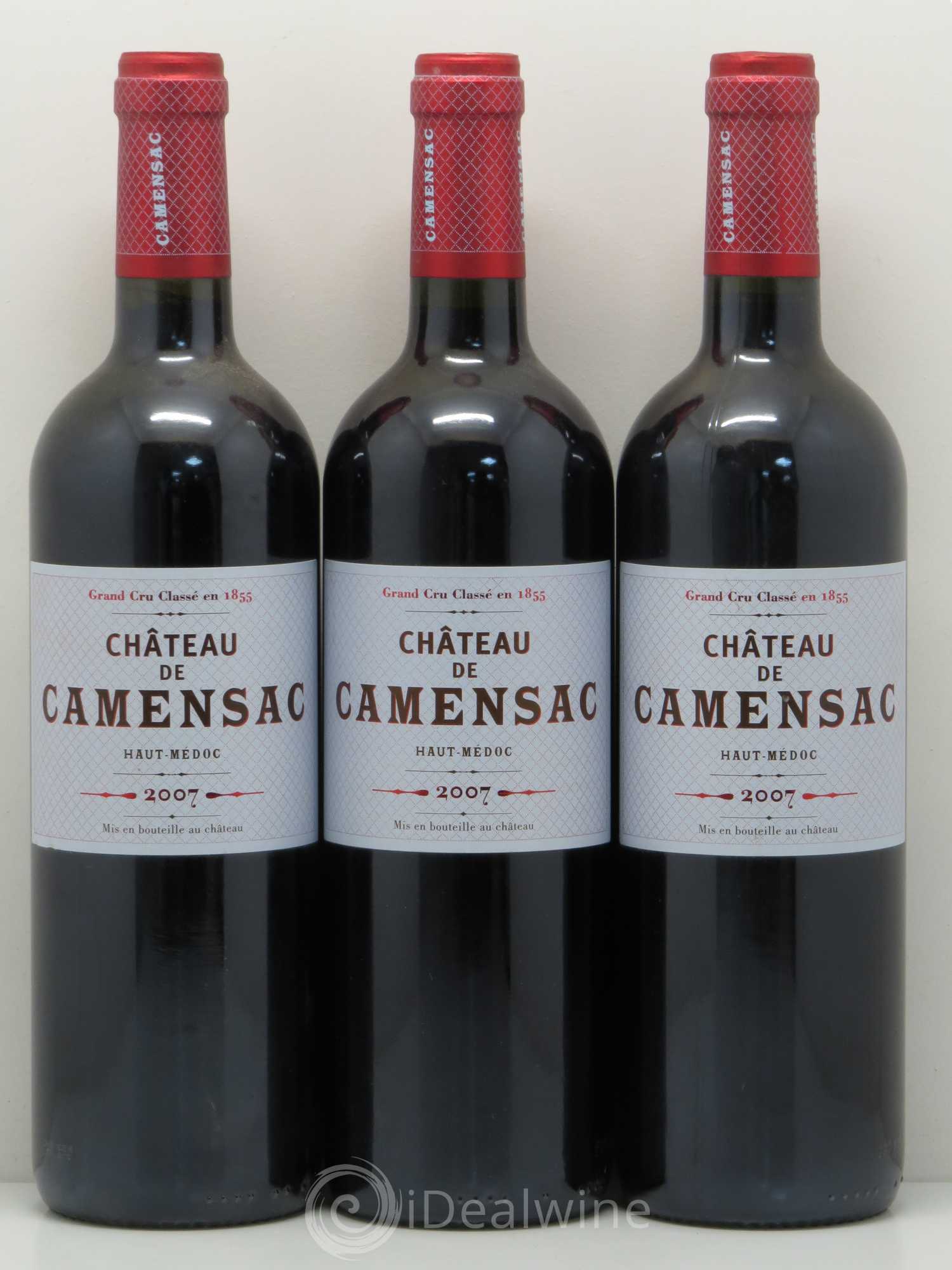 Château Camensac 5ème Grand Cru Classé 2007 - Lot de 3 bouteilles - 0