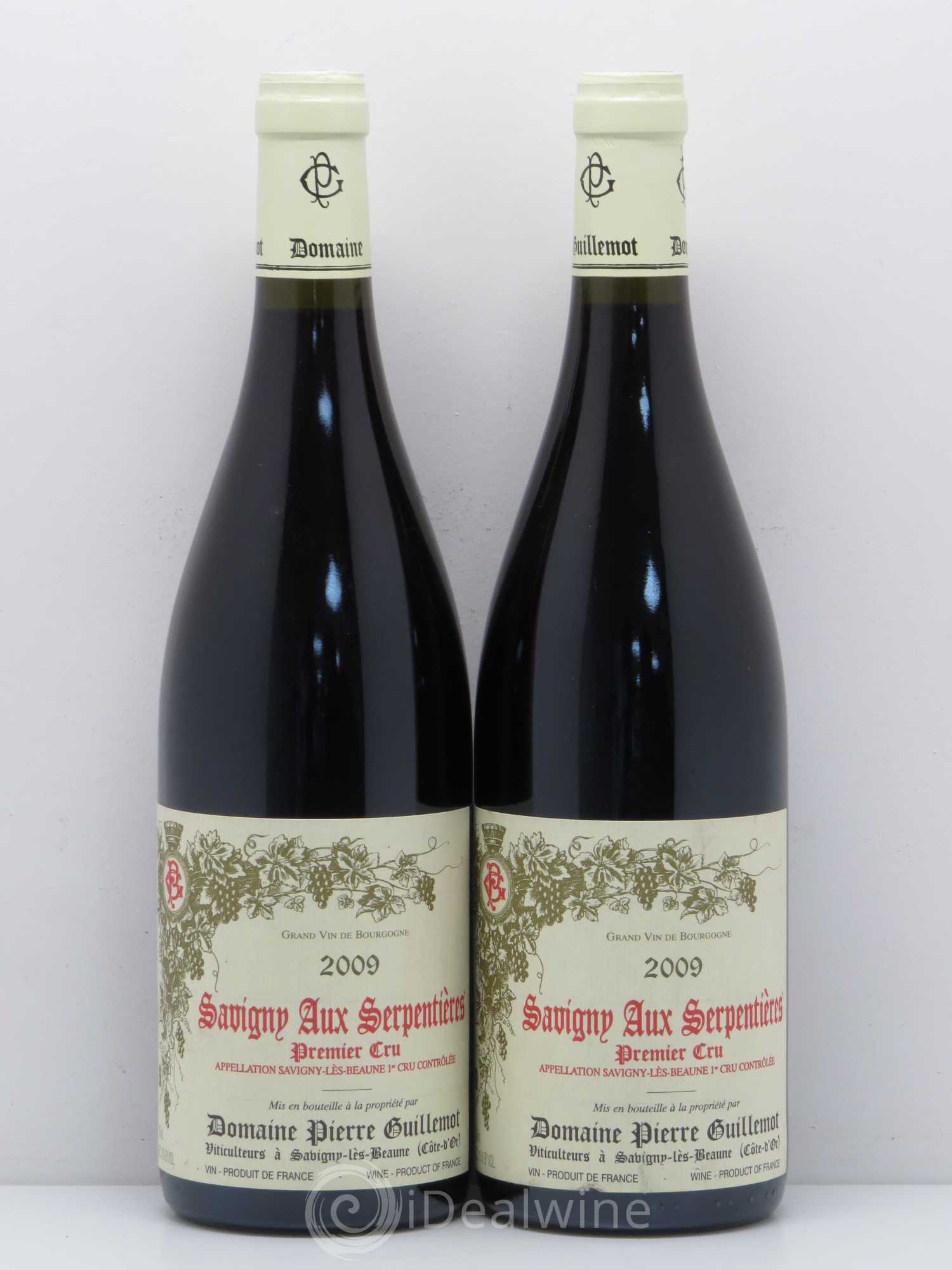 Savigny-lès-Beaune 1er Cru Les Serpentieres Guillemot 2009 - Posten von 2 Flaschen - 0