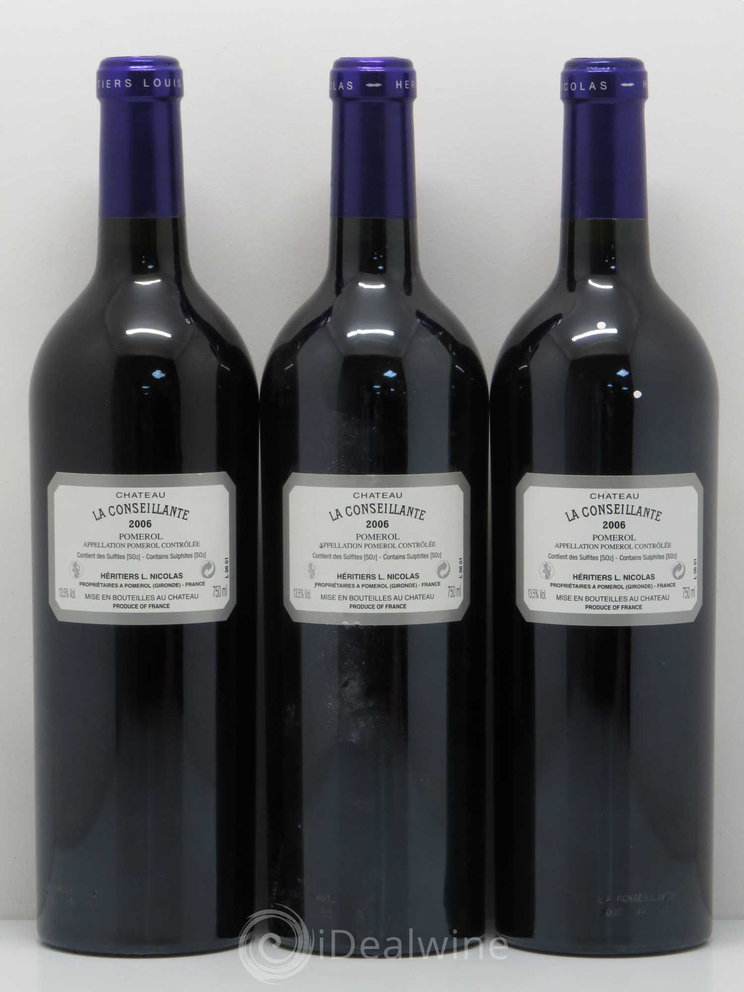 Château la Conseillante 2006 - Lot de 3 bouteilles - 1