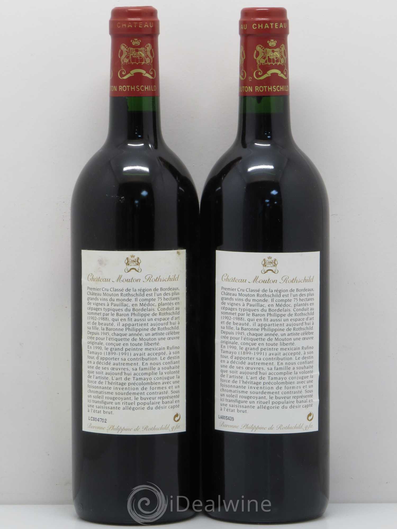 Château Mouton Rothschild 1er Grand Cru Classé 1998 - Lot de 2 bouteilles - 1