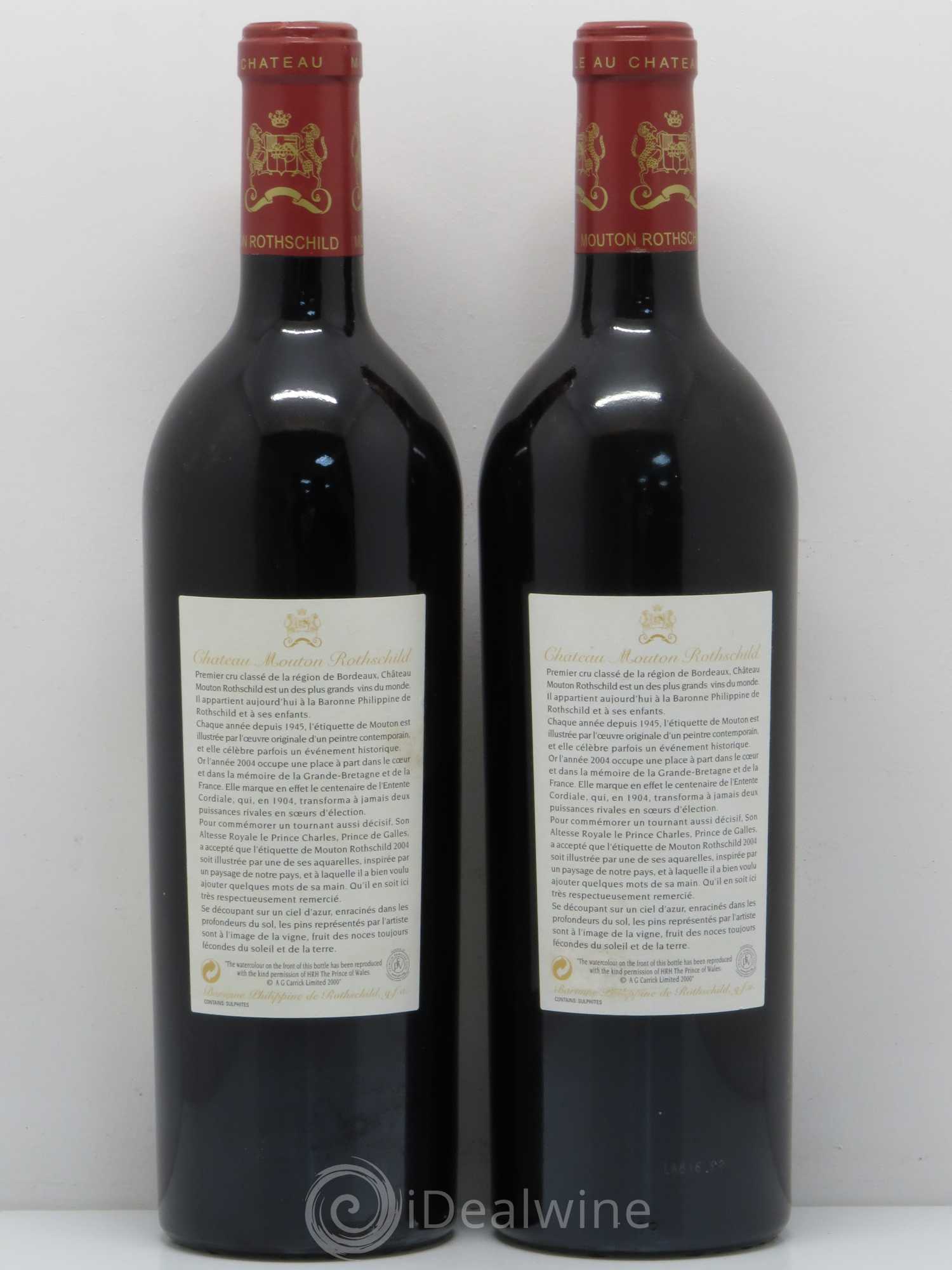 Château Mouton Rothschild 1er Grand Cru Classé 2004 - Lot de 2 bouteilles - 1