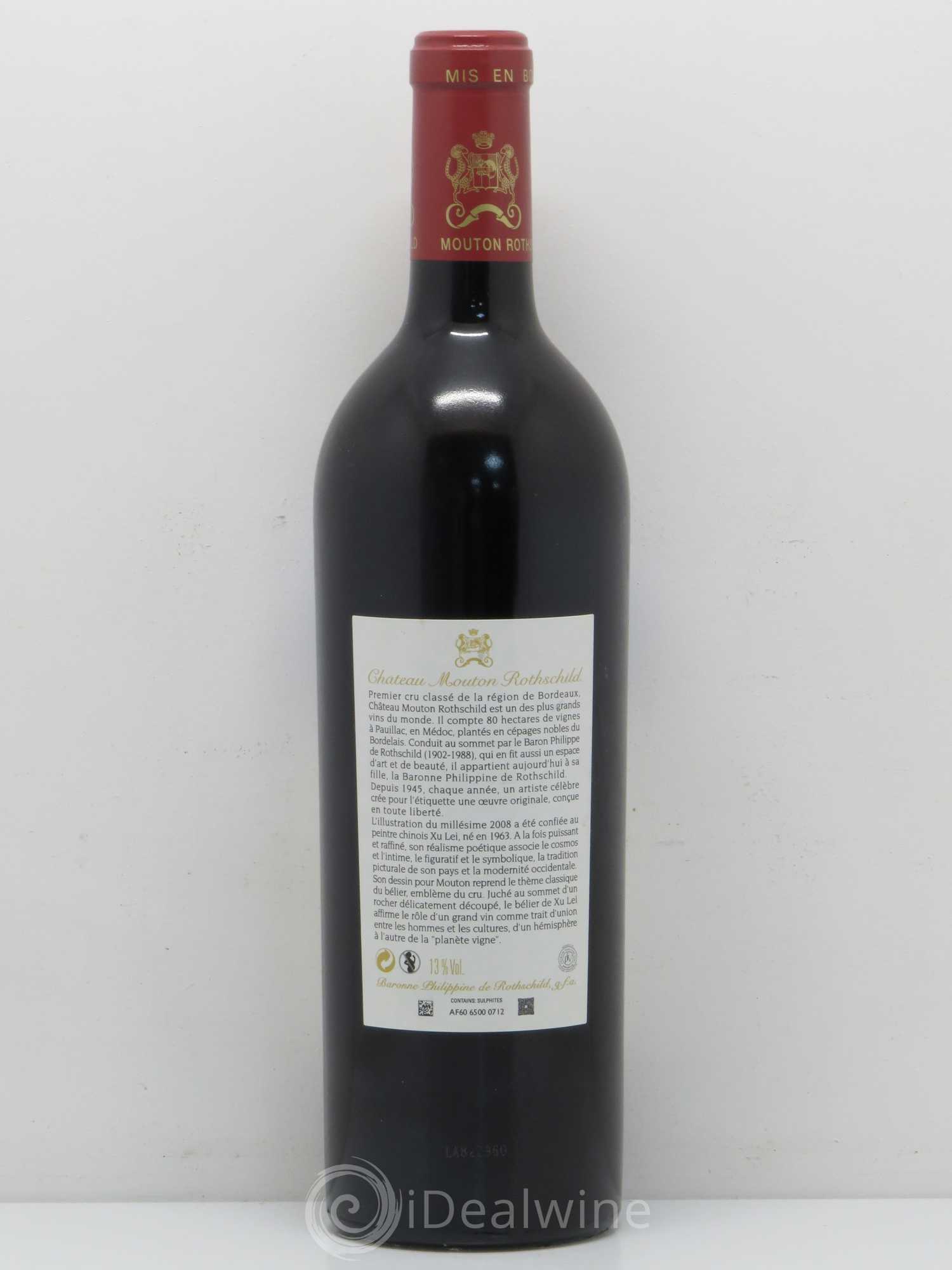 Château Mouton Rothschild 1er Grand Cru Classé 2008 - Lot de 1 bouteille - 1