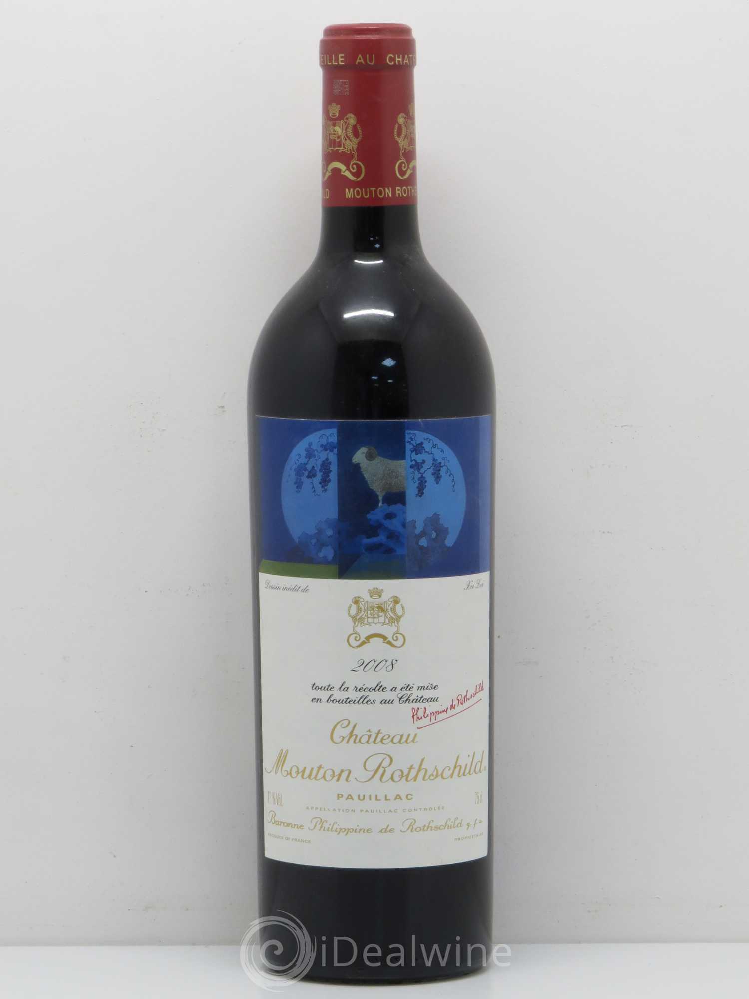 Château Mouton Rothschild 1er Grand Cru Classé 2008 - Lot de 1 bouteille - 0