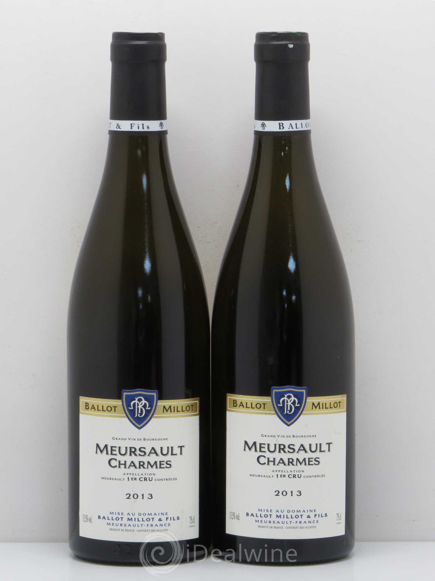 Meursault 1er Cru Les Charmes - Ballot Millot 2013 - Posten von 2 Flaschen - 0