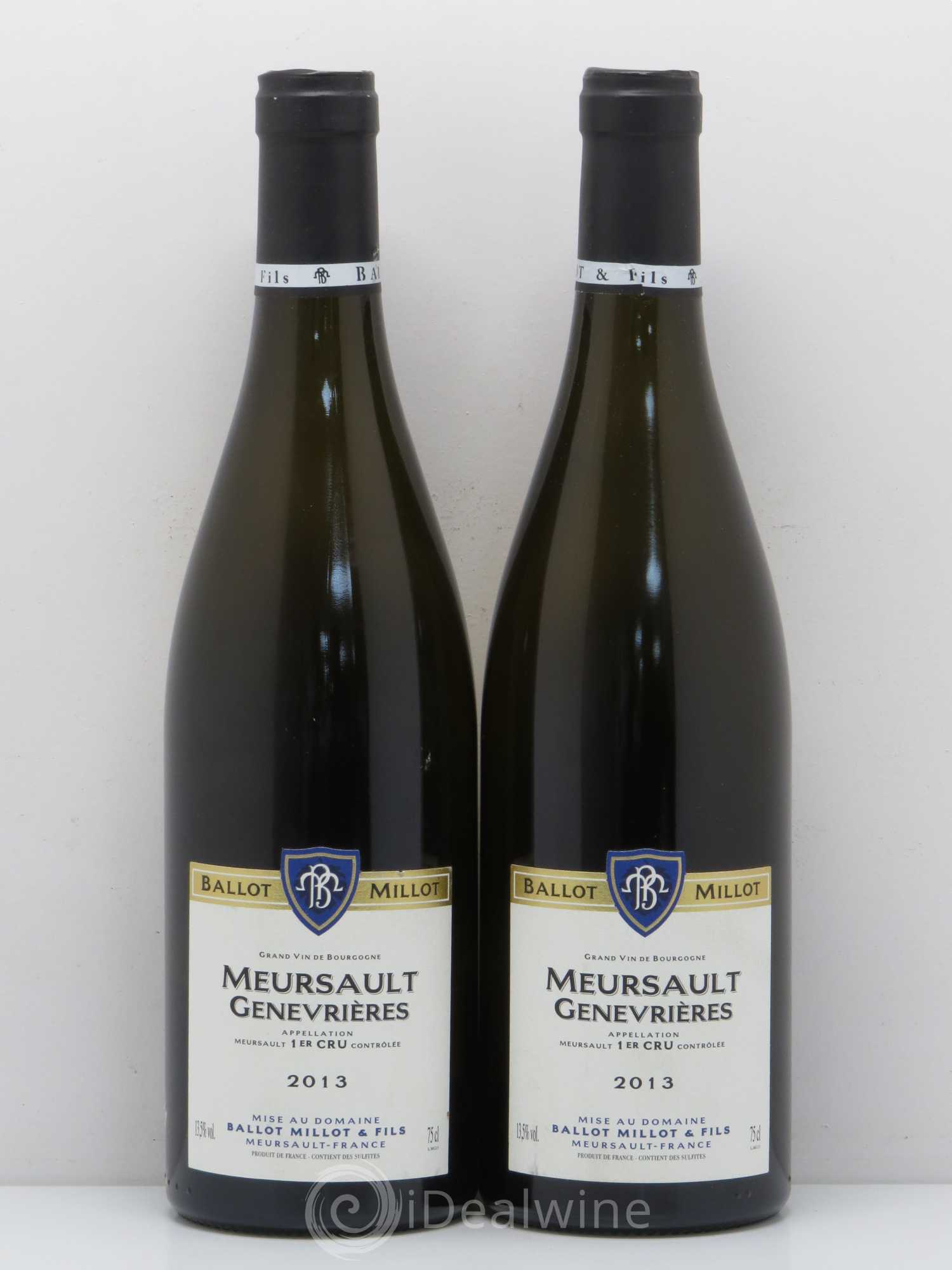 Meursault 1er Cru Genevrières - Ballot Millot 2013 - Posten von 2 Flaschen - 0