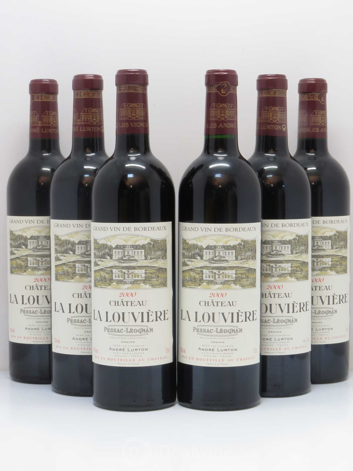Château la Louvière 2000 - Lot de 6 bouteilles - 0