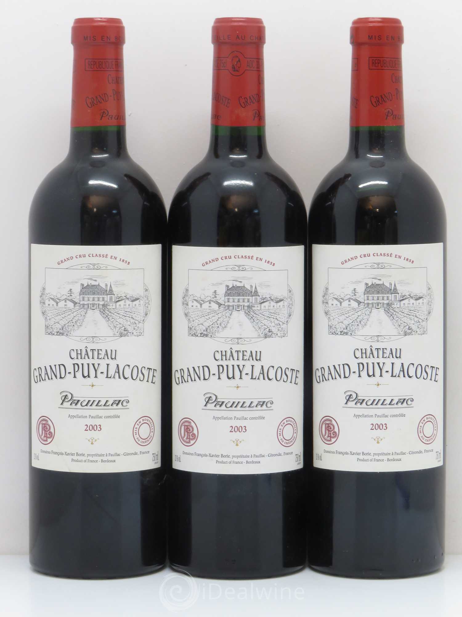 Château Grand Puy Lacoste 5ème Grand Cru Classé 2003 - Lot de 12 bouteilles - 4