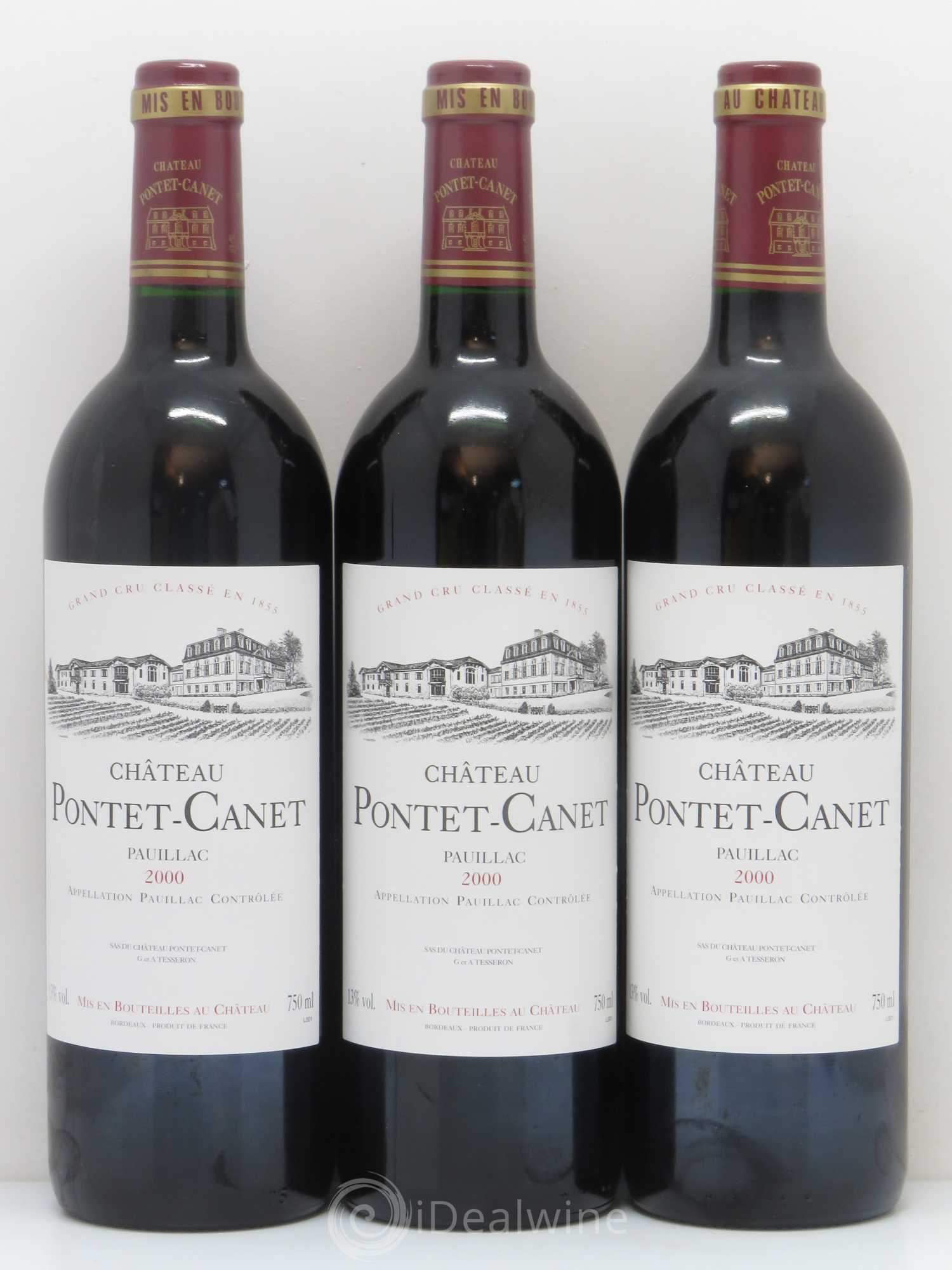 Château Pontet Canet 5ème Grand Cru Classé 2000 - Lot de 12 bouteilles - 1